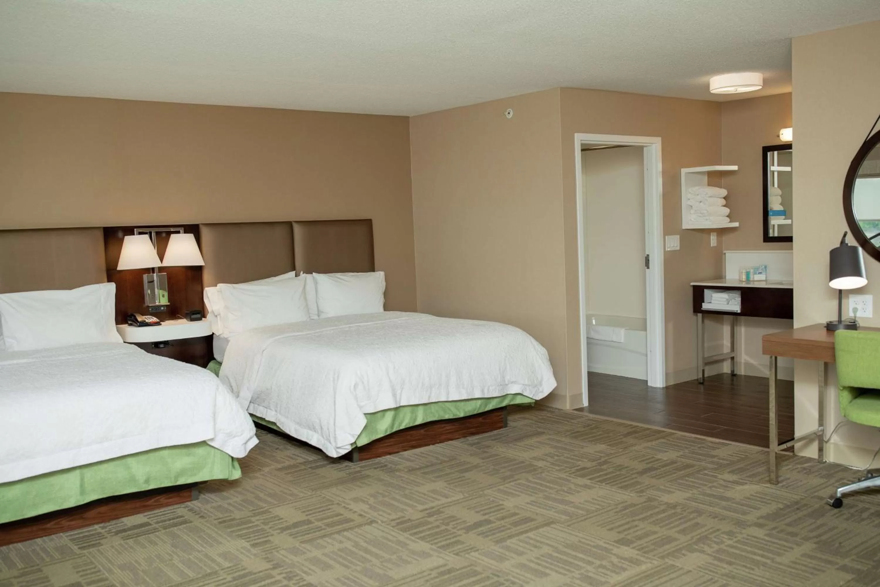 Queen Studio Suite with Two Queen Beds and Sofa Bed - Non-Smoking in Hampton Inn Commerce/Novi