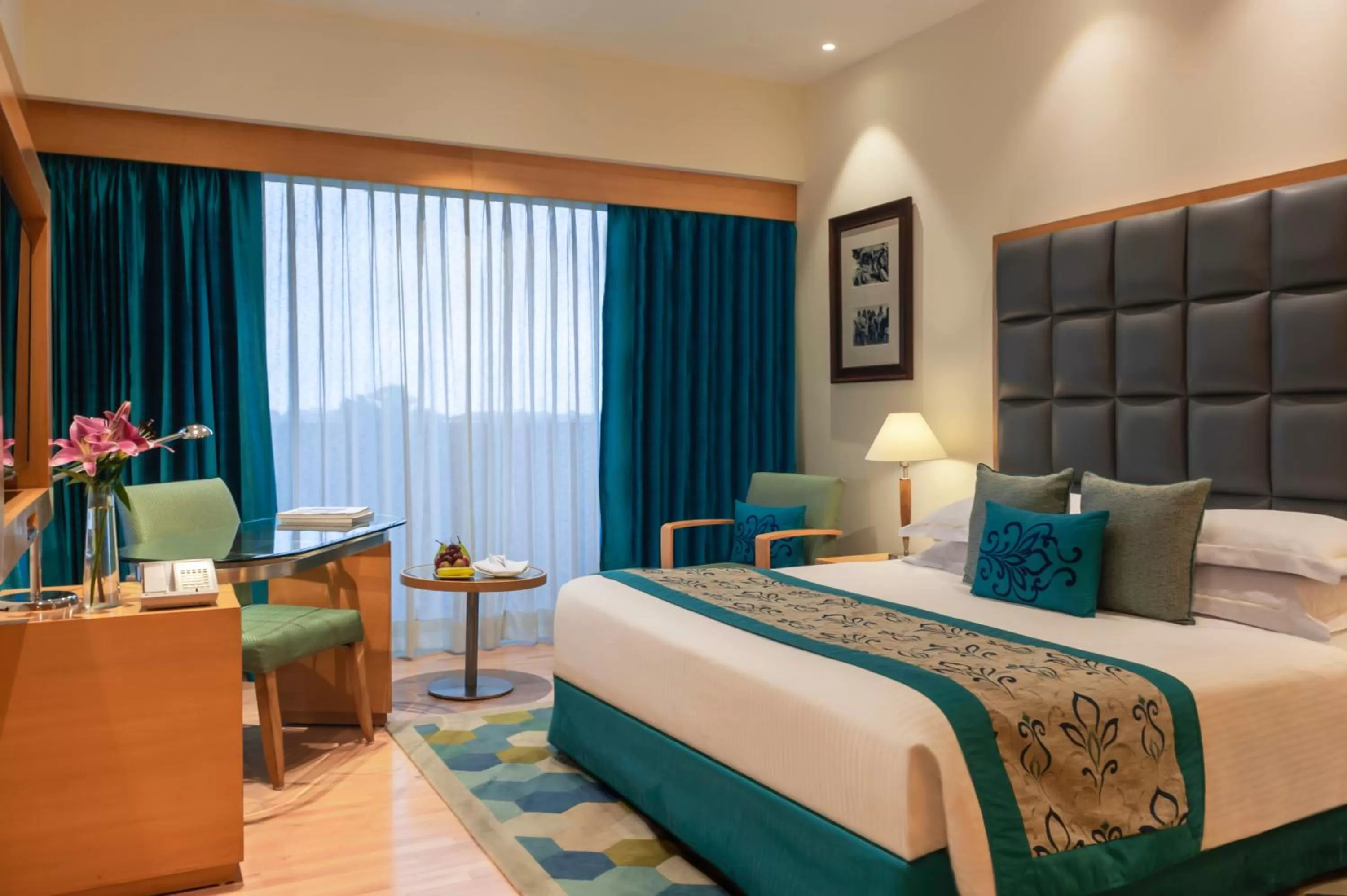 Executive Room King Bed with one way airport transfer & lounge access in Taj Chandigarh