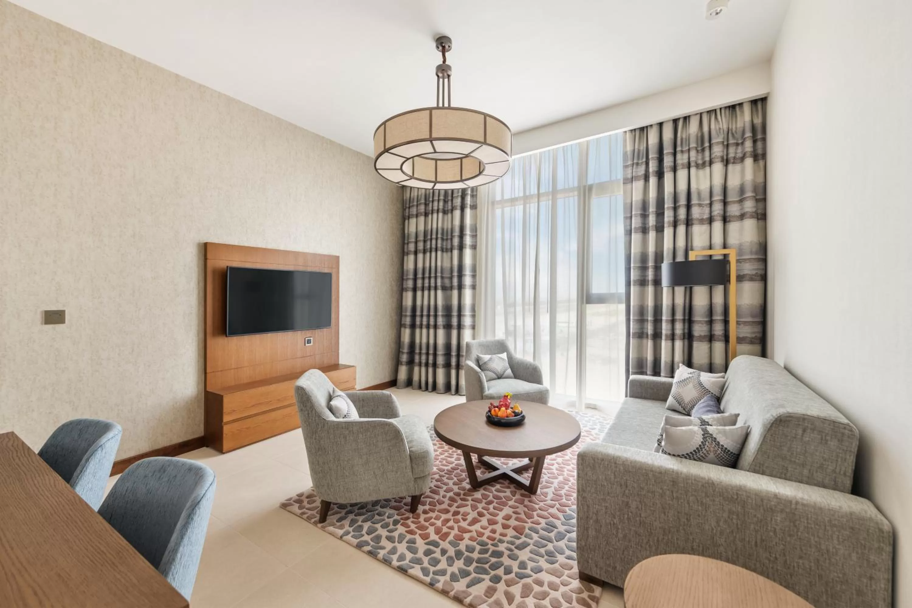 One-Bedroom King Suite with City View in Staybridge Suites Dubai Al-Maktoum Airport by IHG