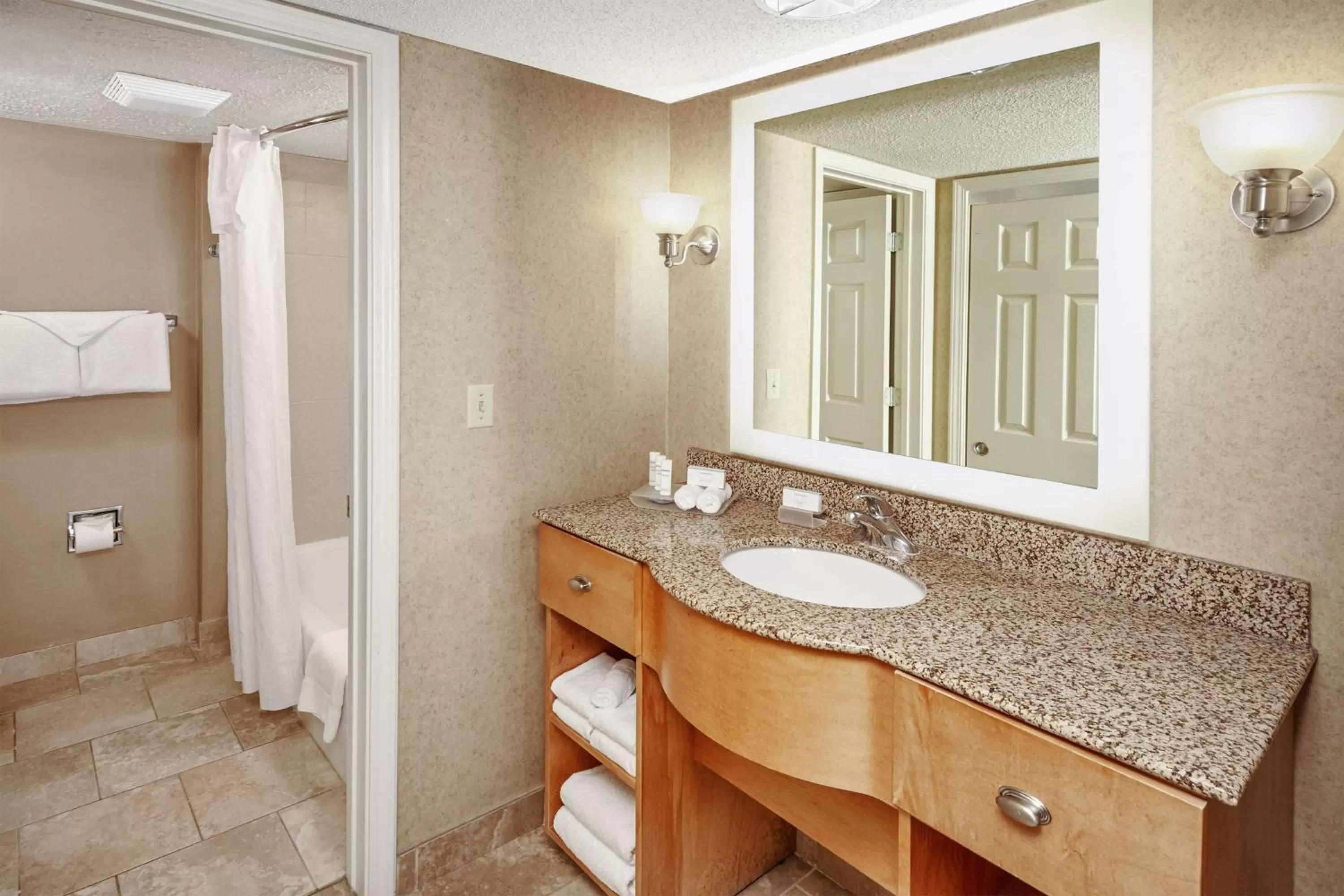 Double Room with Two Double Beds - Hearing Accessible  in Homewood Suites by Hilton Indianapolis At The Crossing