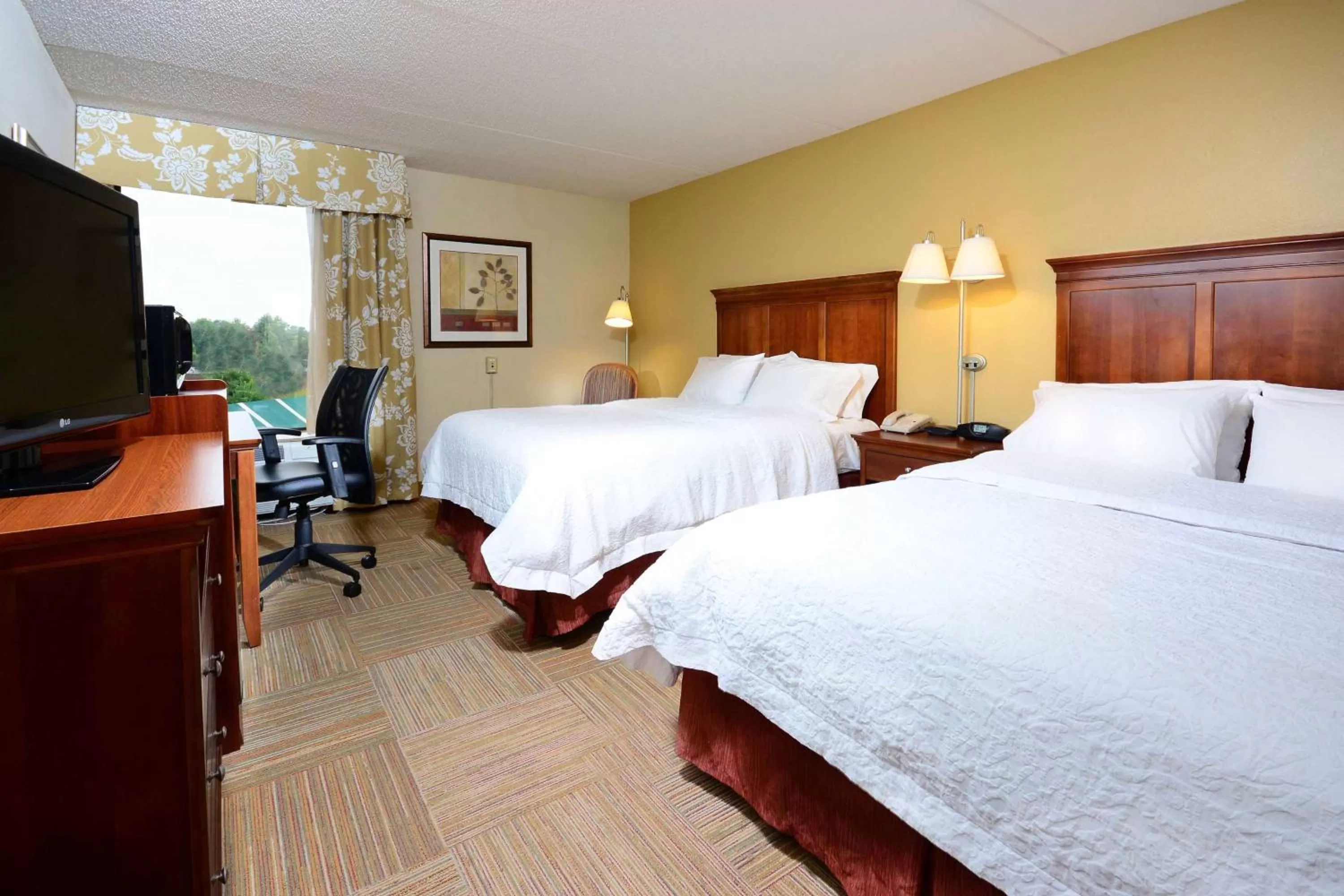 Queen Room with Two Queen Beds - Hearing Access/Non-Smoking in Hampton Inn Raleigh Capital Blvd North