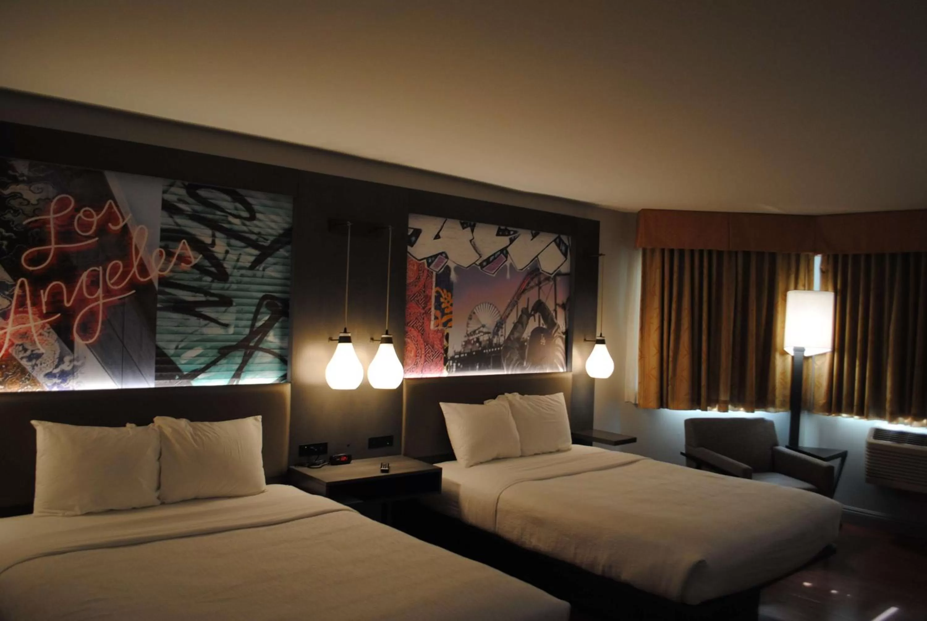 Double Room with Two Double Beds and Roll-In Shower - Disability Access/Non-Smoking in Aiden Los Angeles Downtown Dragon Gate Inn