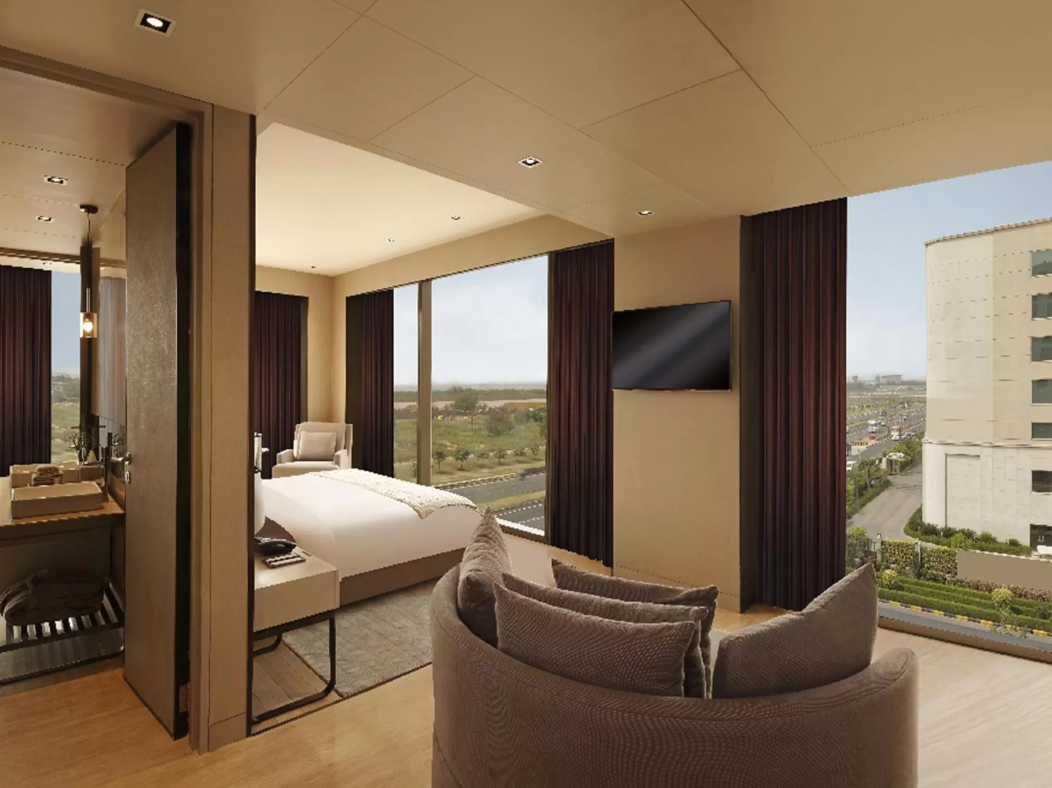 Panoramic Suite with Hi-Tea & Club Lounge Access, 15% Dis on Laundry, 2 way Airport Transfer, Floor Butler Service - single occupancy in Roseate House New Delhi