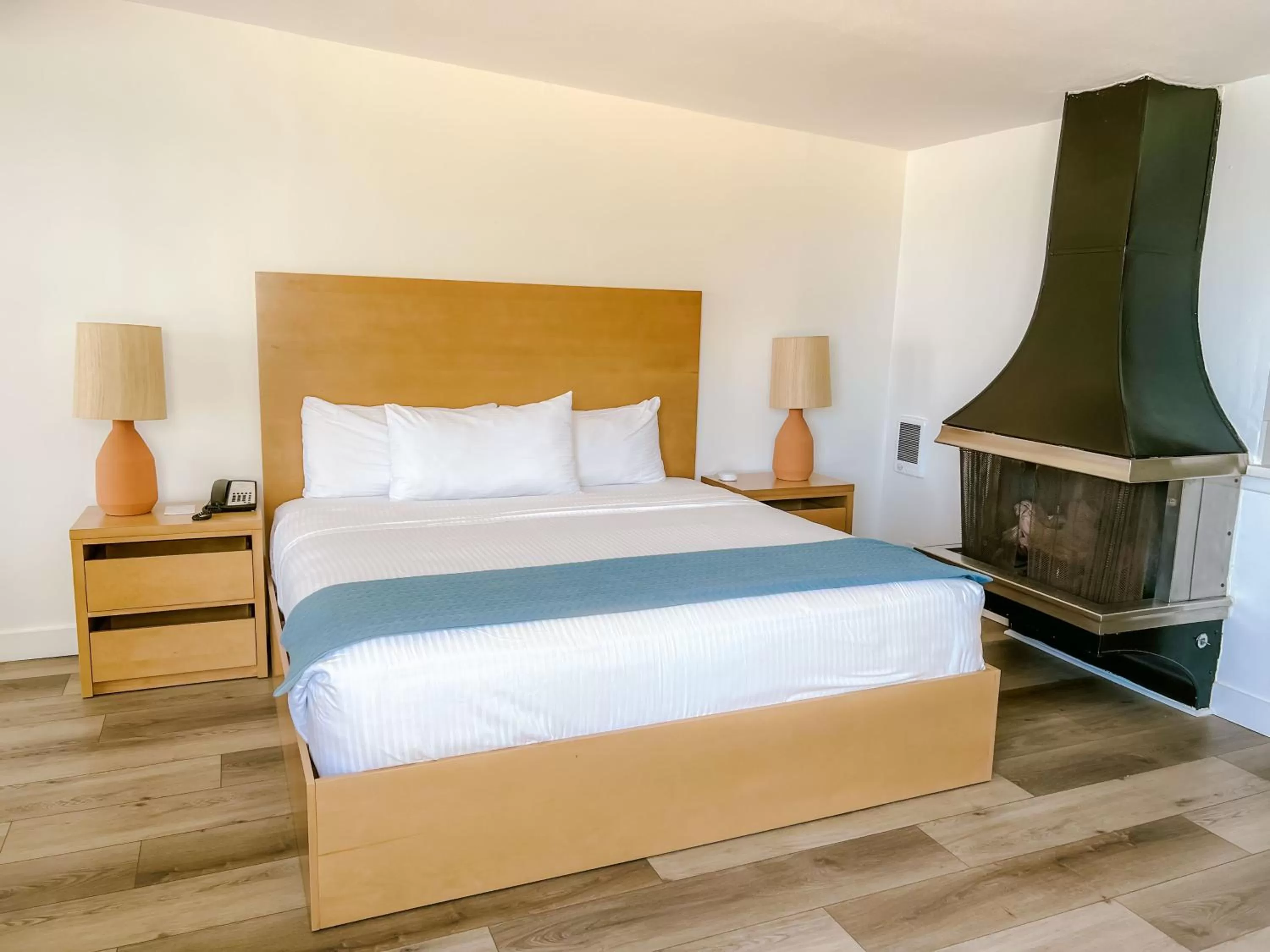 King Room with Fireplace - Beach Front  in Capri Laguna on the Beach - A Boutique Hotel