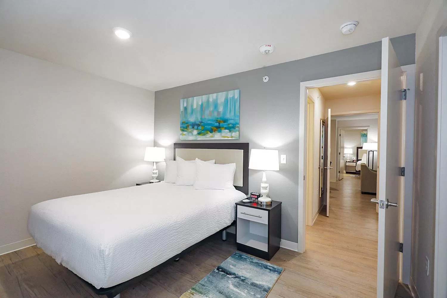 Two Bedroom Suite with Balcony and Full Kitchen in WaterWalk Extended Stay Raleigh Durham Research Triangle