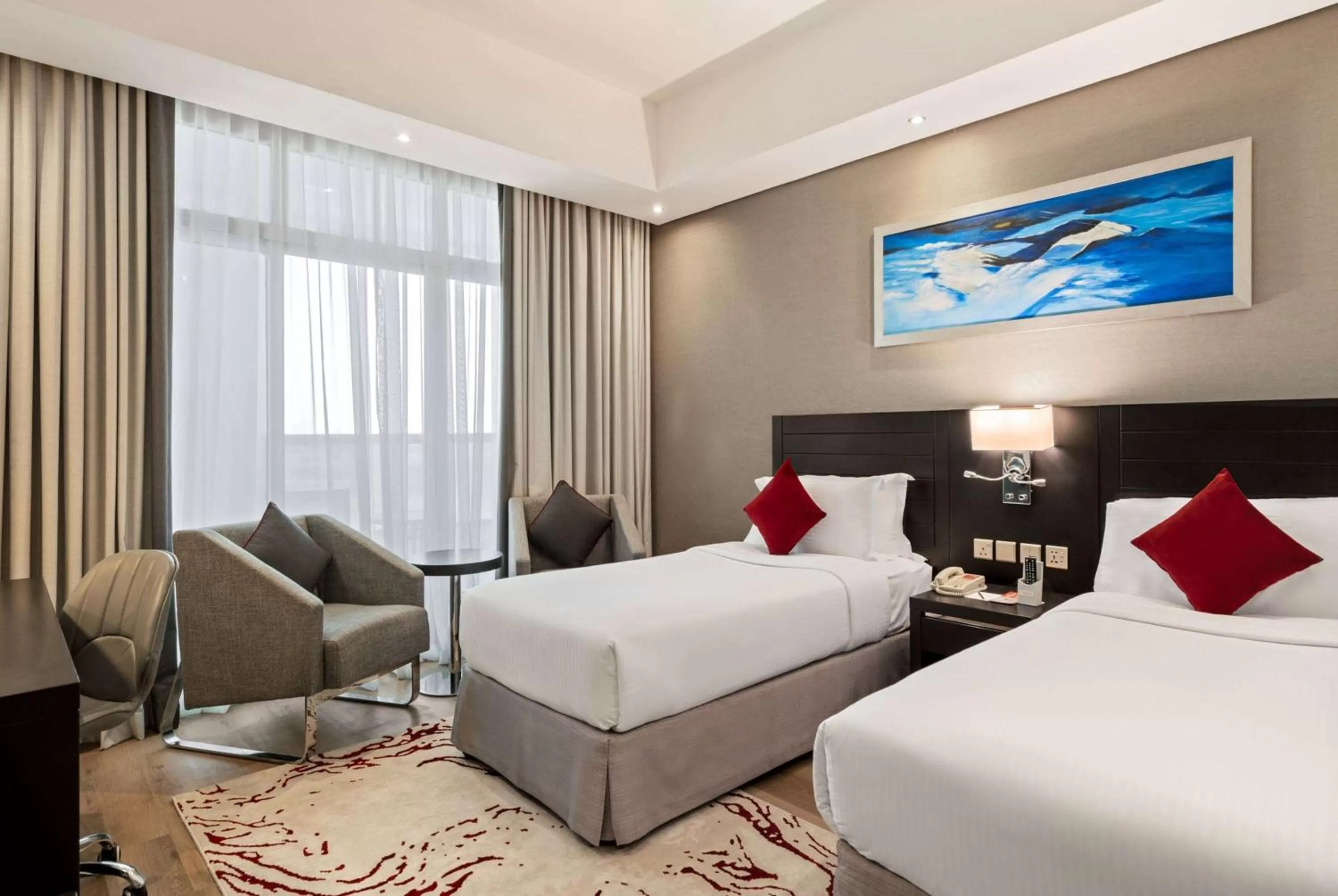 Deluxe Twin Room, Non-Smoking in Ramada by Wyndham Dubai Barsha Heights