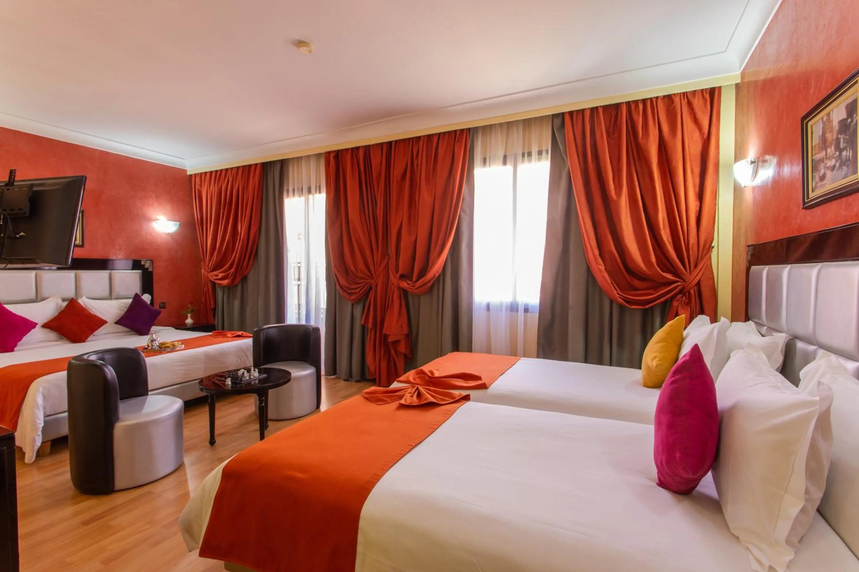 Quadruple Room with Garden View in Hotel Meriem Marrakech