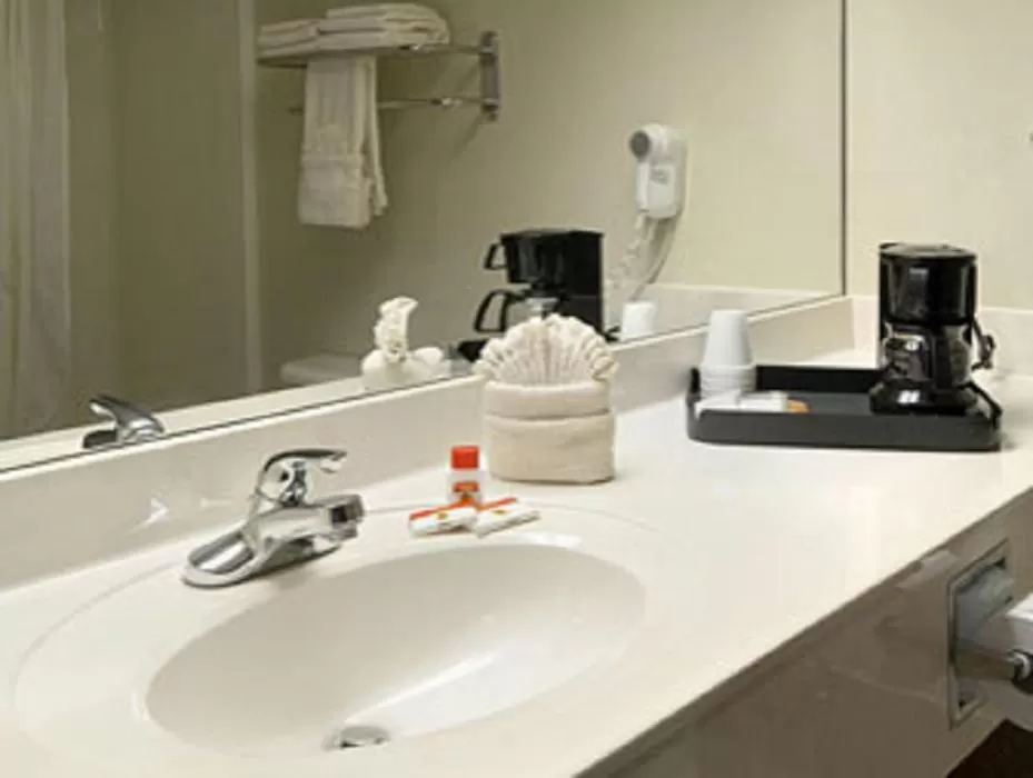 King Room with Roll-In Shower - Mobility/Hearing Accessible - Non-Smoking in Super 8 by Wyndham Fort Worth North