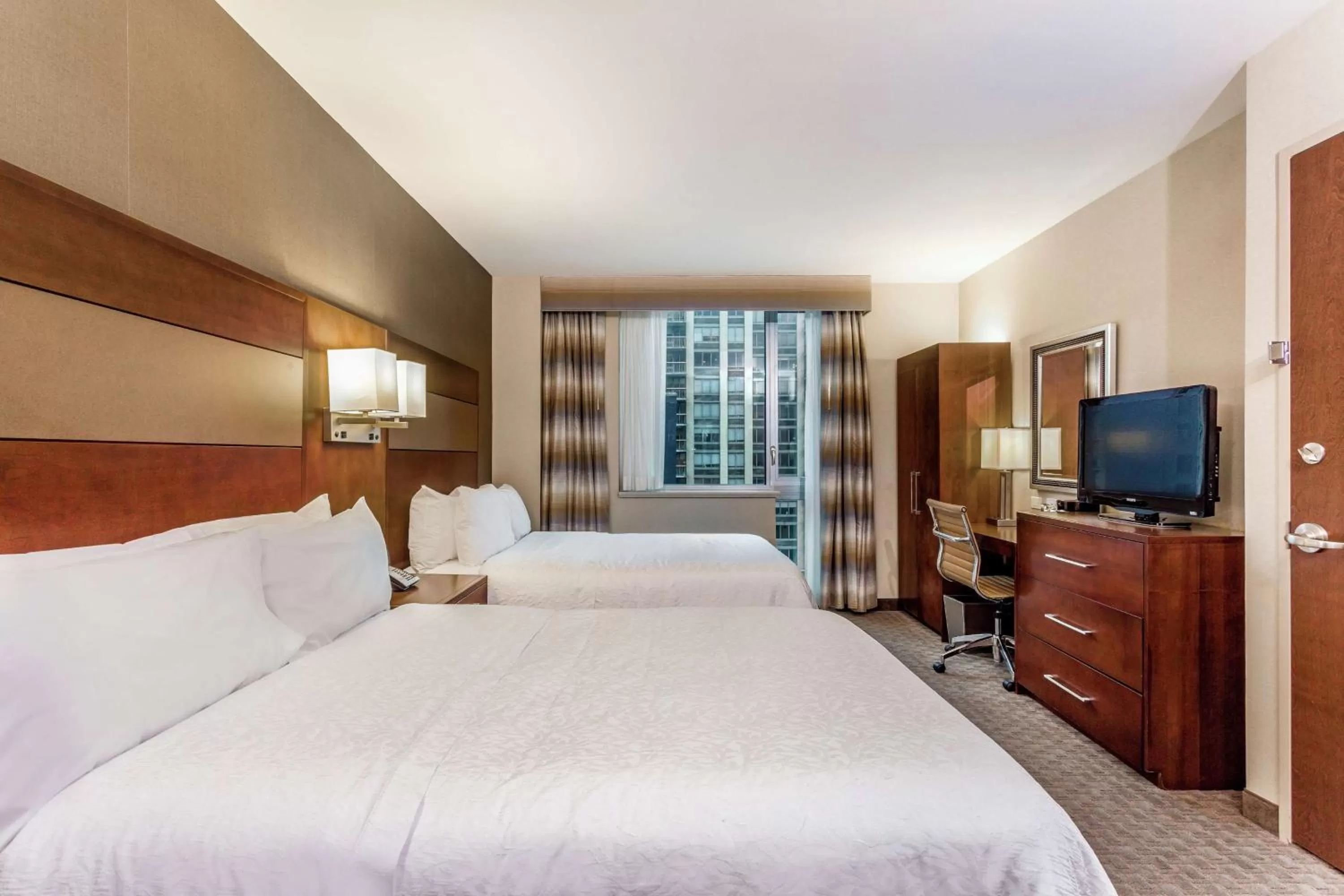 Double Room with Two Double Beds with City View in Hampton Inn Manhattan Grand Central