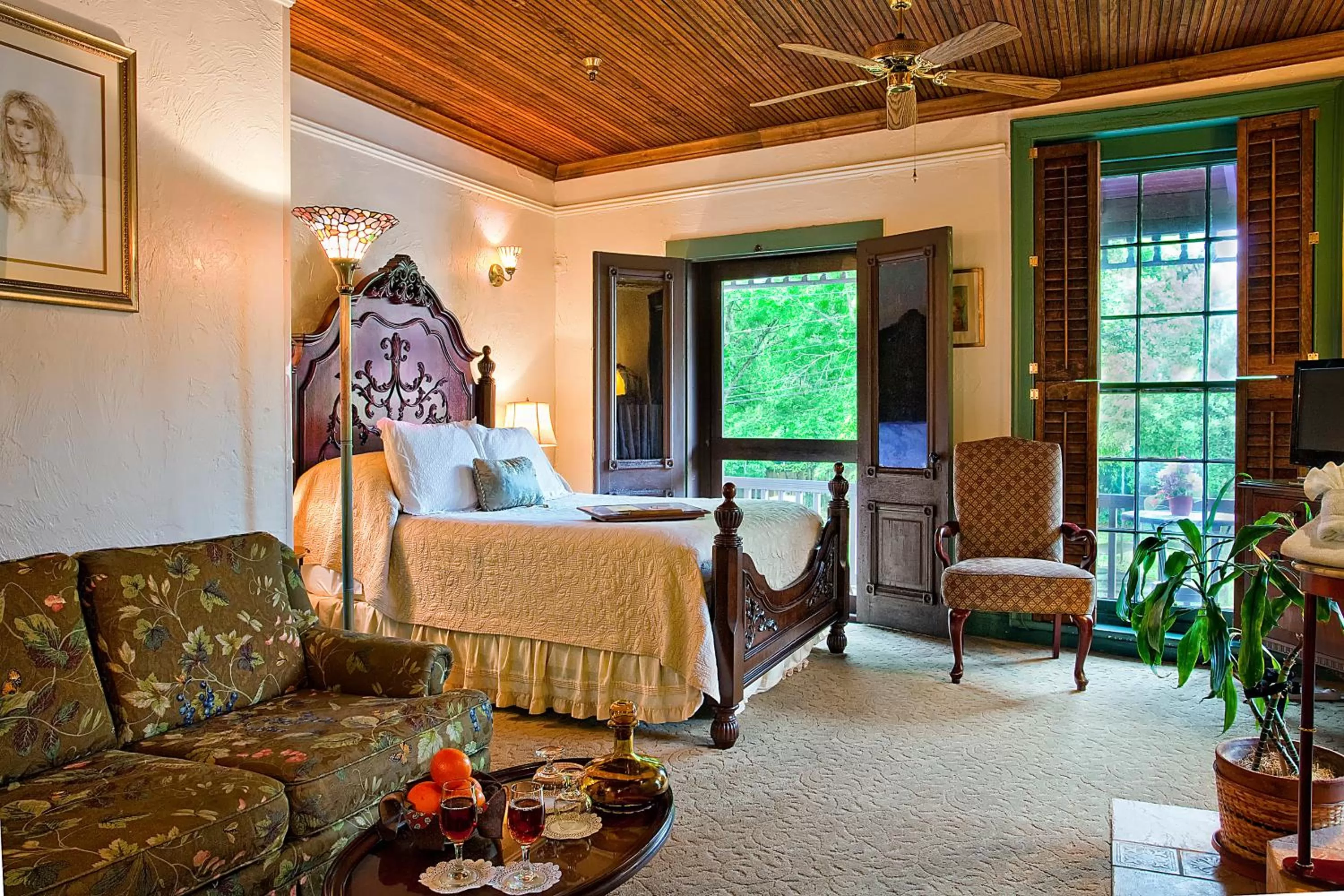 Queen Room with Garden View in St. Francis Inn - Saint Augustine