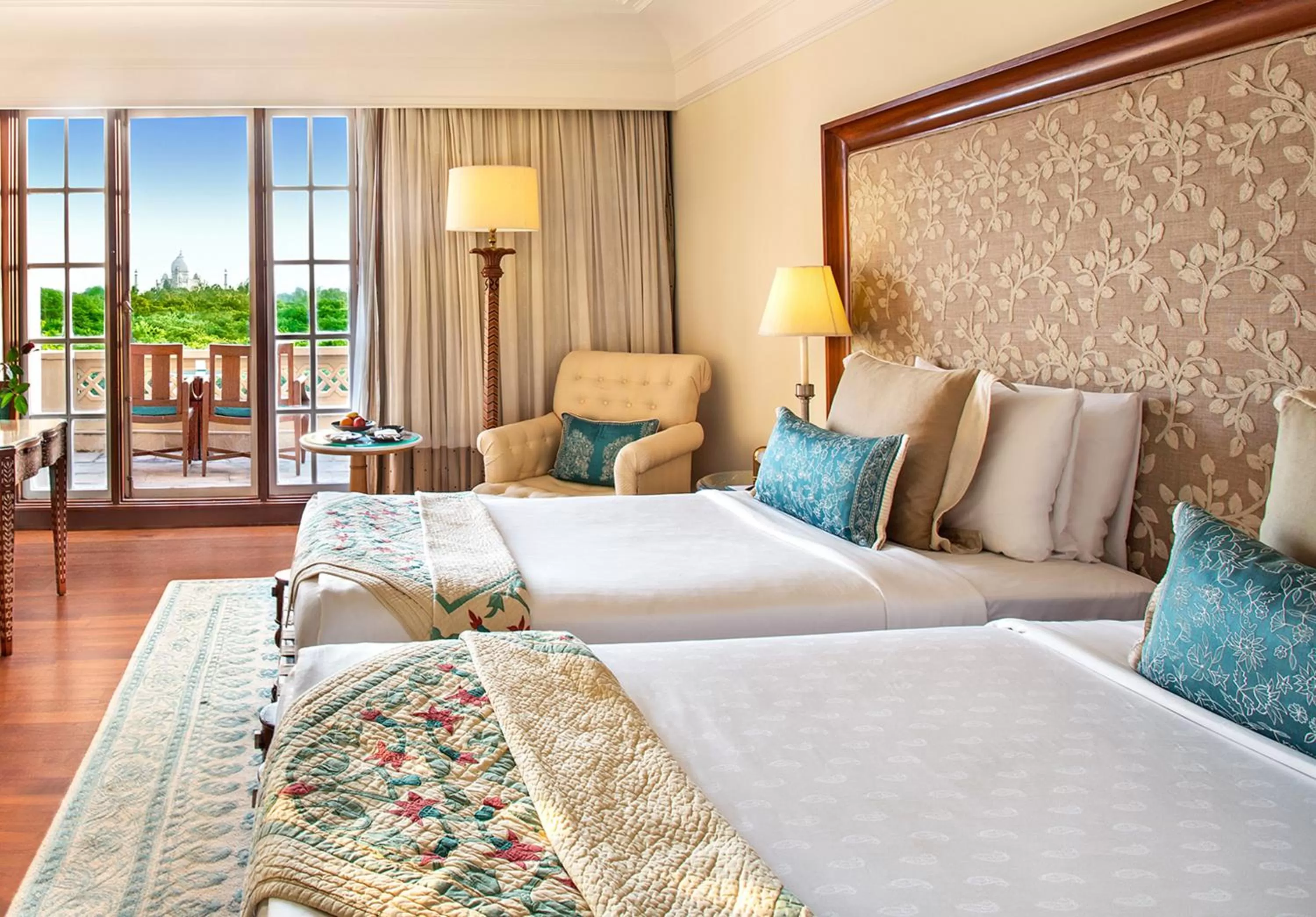 Premier Room with Balcony and Taj Mahal View (Twin) in The Oberoi Amarvilas Agra