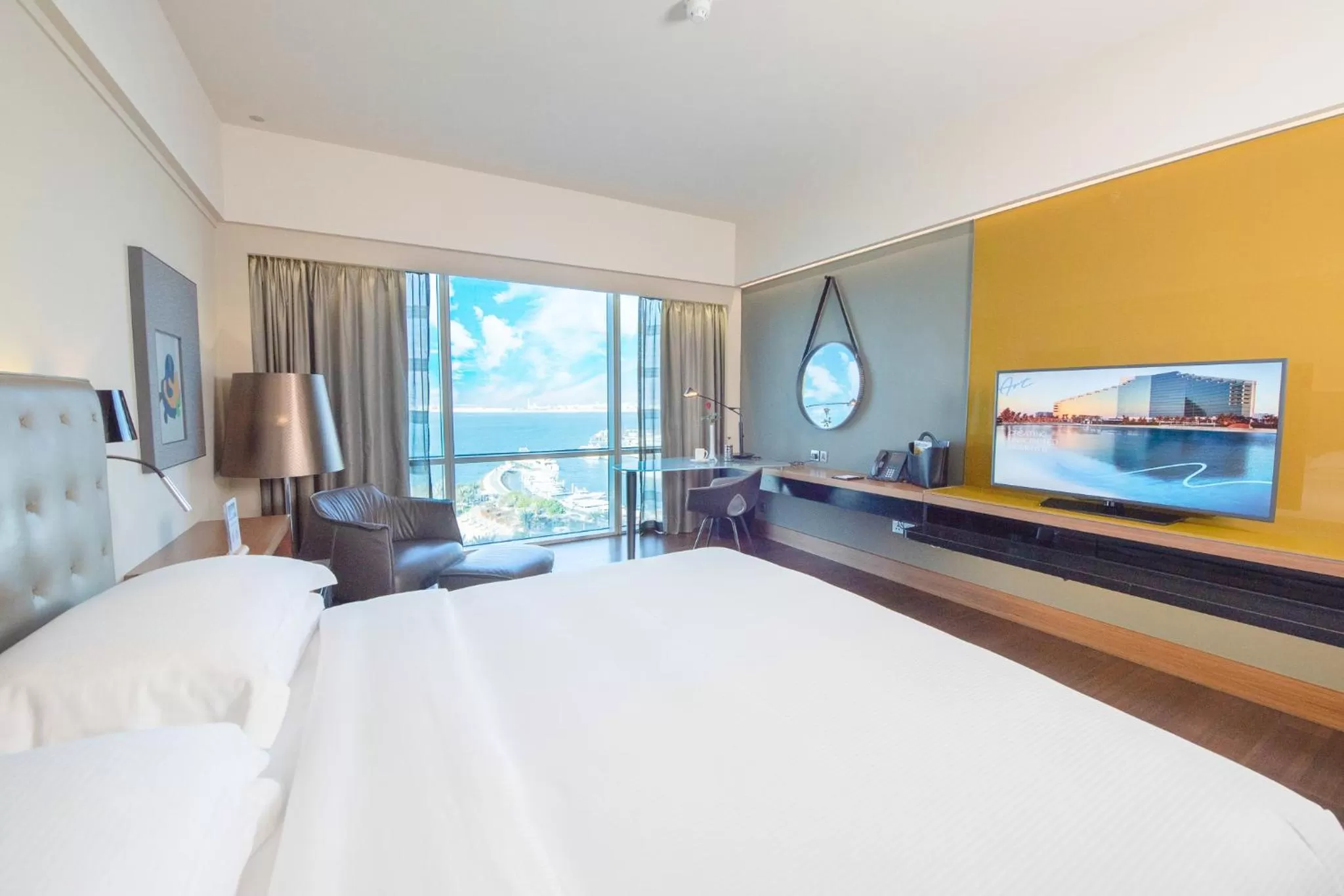 Club King Room Sea view rooms, complimentary access to private beach, 3 temperature-controlled pools, olympic swimming pool, kids' club, kids' park and inflatable waterpark in The Art Hotel & Resort