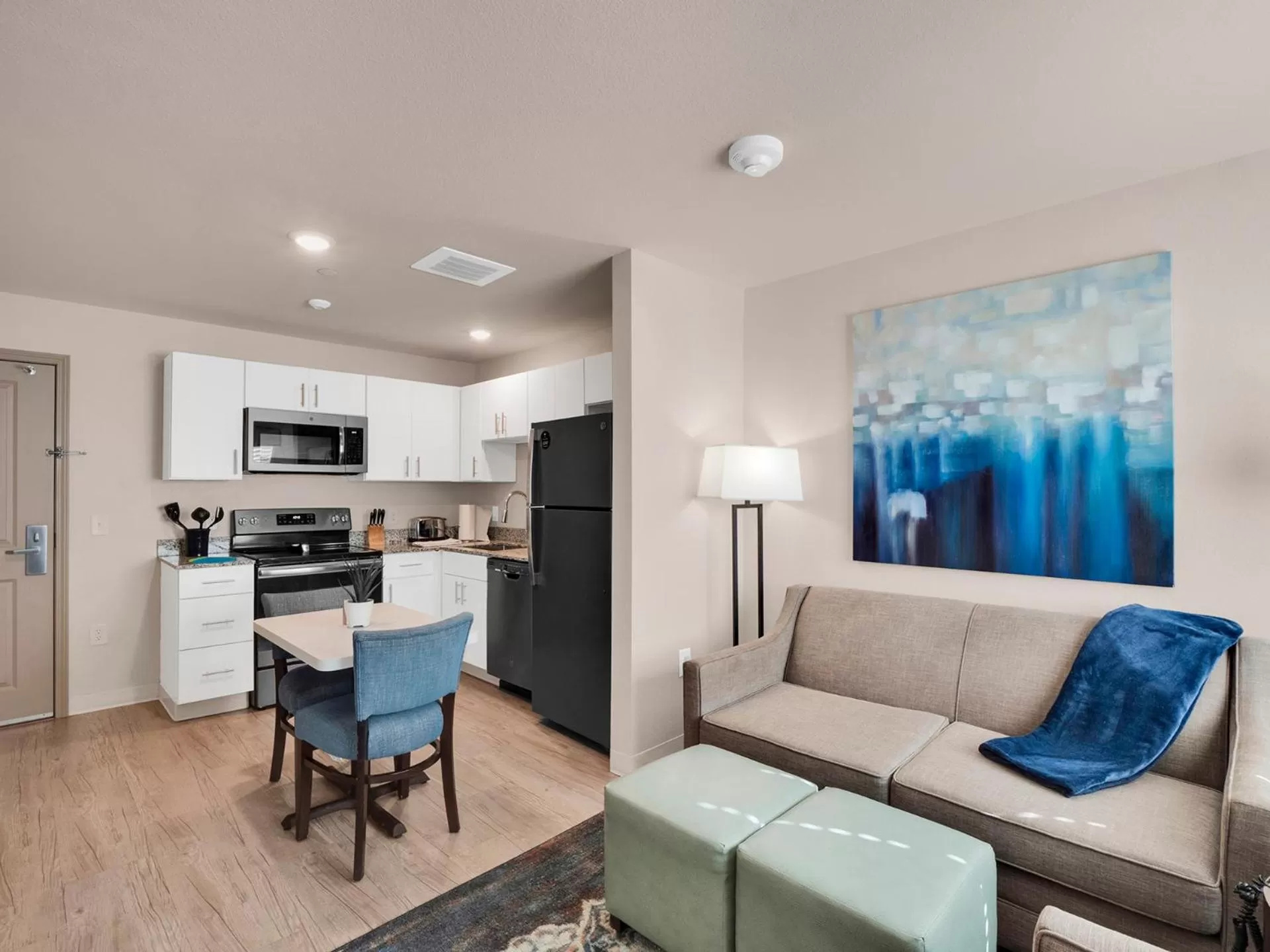 One Bedroom Suite with Balcony and Full Kitchen in WaterWalk Extended Stay Raleigh Durham Research Triangle