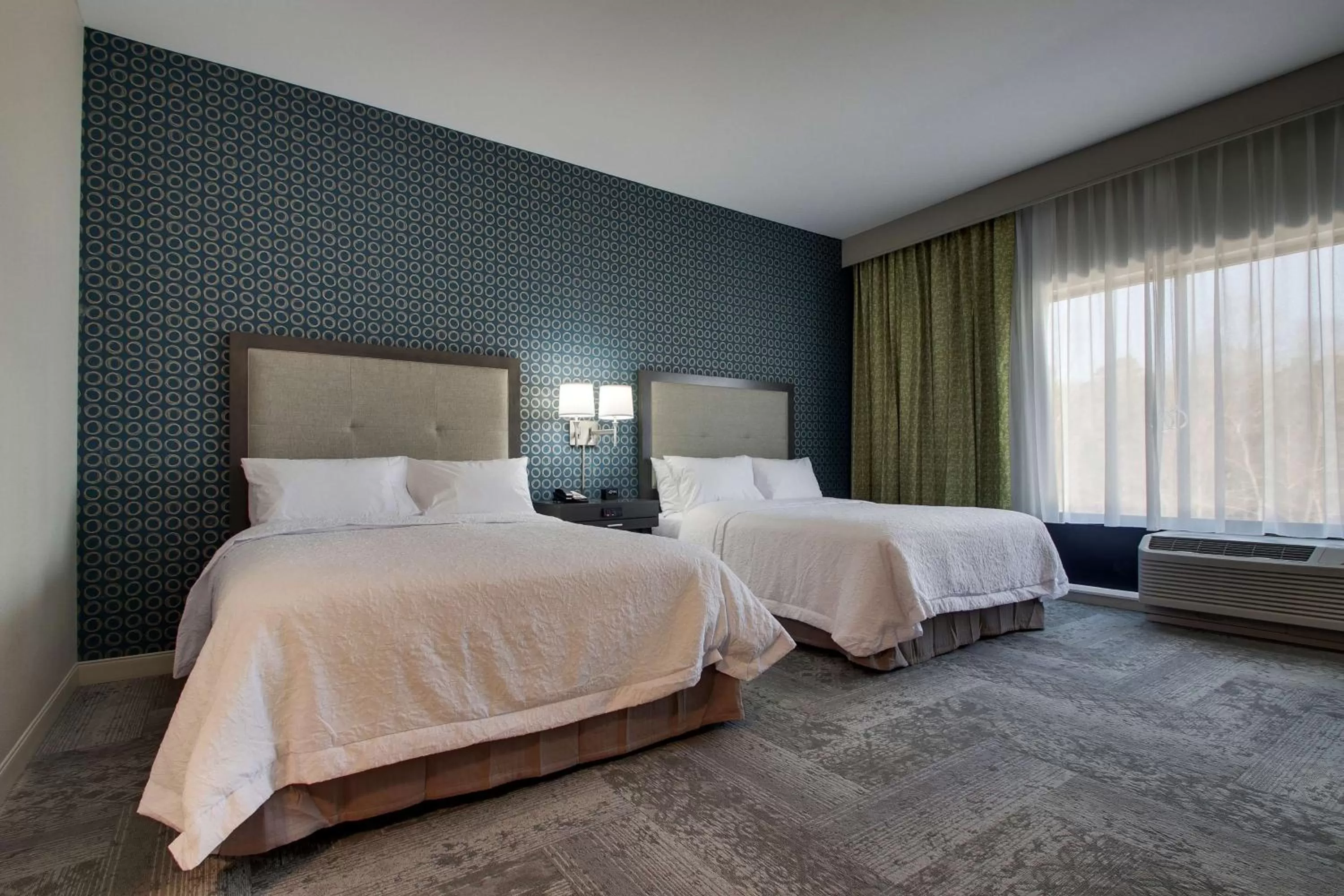 Queen Room with Two Queen Beds and Bath Tub - Mobility and Hearing Access/Non-Smoking in Hampton Inn & Suites By Hilton Knightdale Raleigh