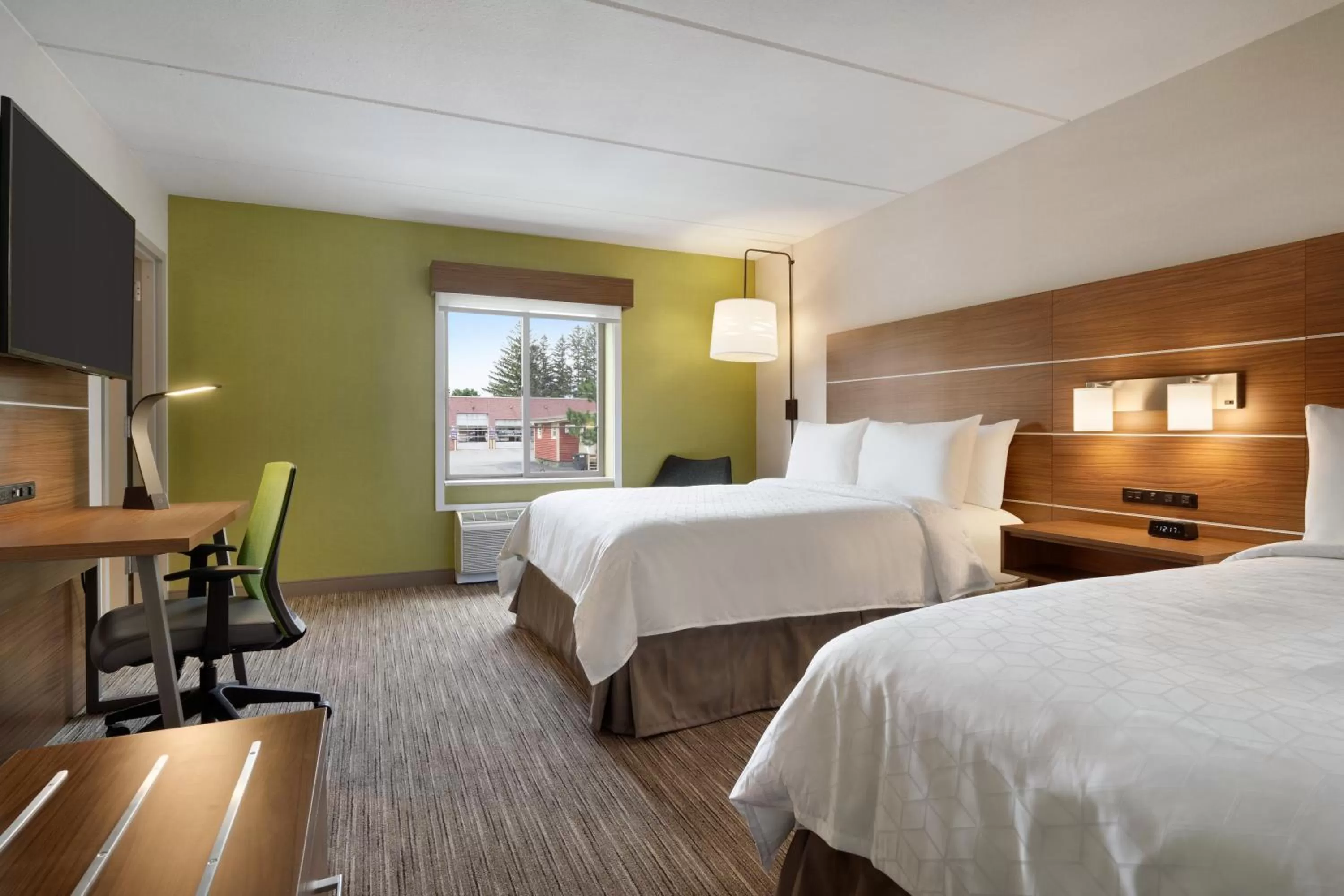 Queen Room with Two Queen Beds- Hearing Accessible Roll in Shower/Non-Smoking in Holiday Inn Express - Plattsburgh, an IHG Hotel