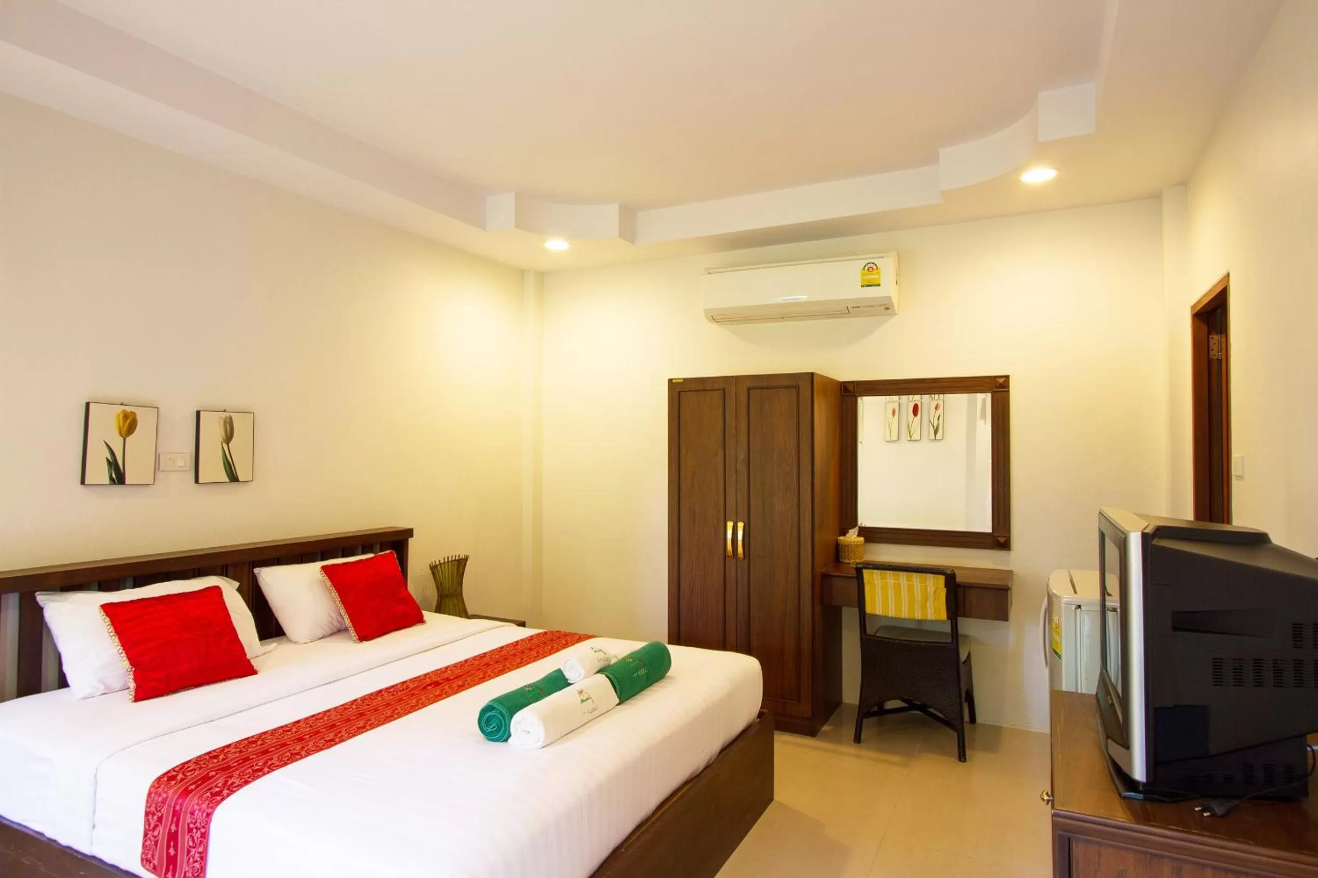 Deluxe Double Room with Pool View in The Green Beach Resort