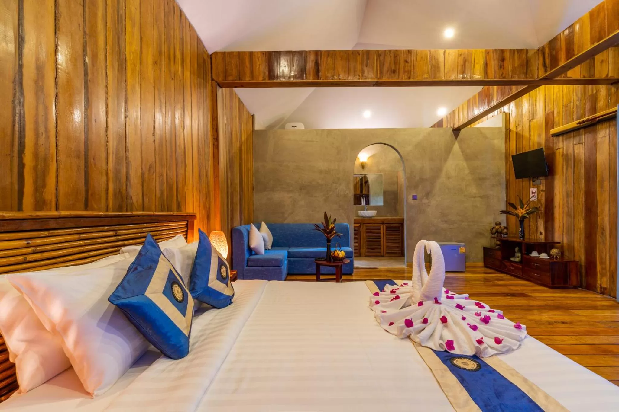 One Bedroom Private Jacuzzi Bungalow - single occupancy in Authentic Khmer Village Resort