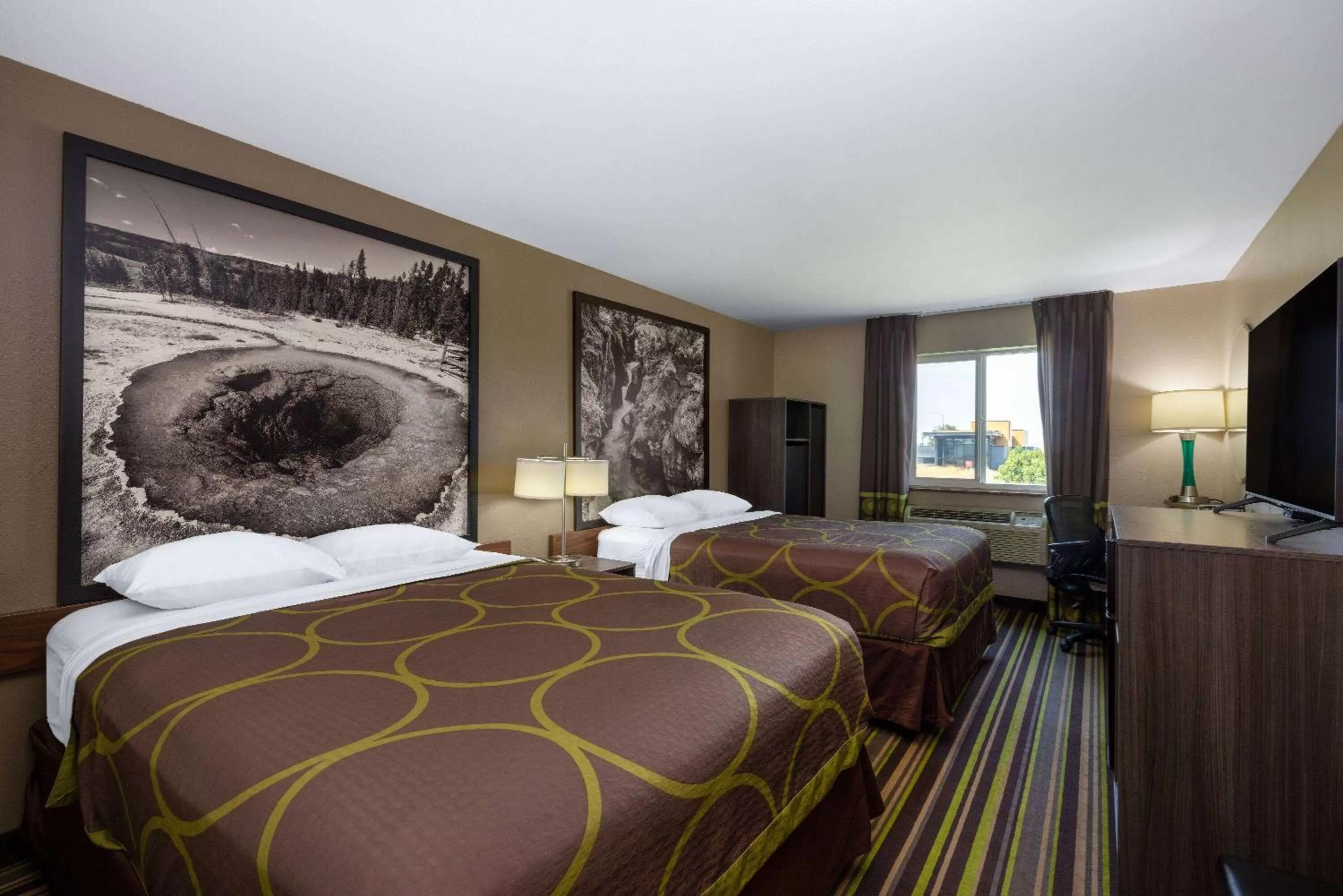 Deluxe Queen Room with Two Queen Beds - Non-Smoking in Super 8 by Wyndham Belgrade/Bozeman Airport