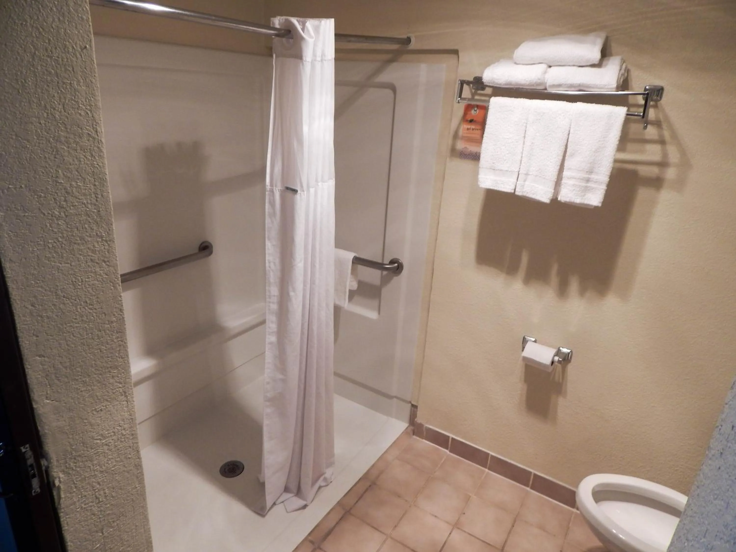 Queen Room with Two Queen Beds and Roll-In Shower - Mobility/Hearing Accessible - Non-Smoking in Howard Johnson by Wyndham Arlington Ballpark / Six Flags