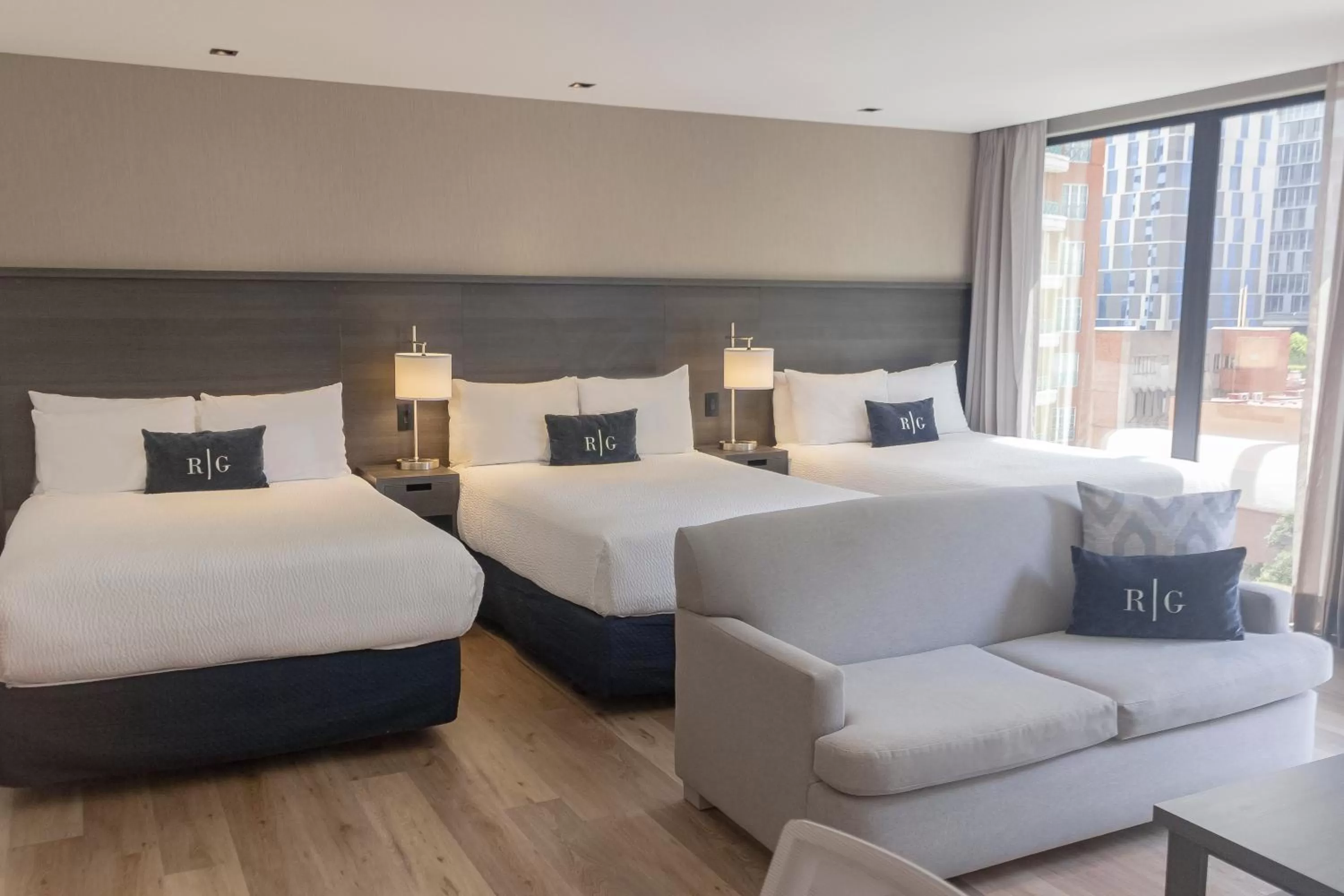 Family Room with Three Double Beds and Balcony, Non-Smoking in Wyndham Garden Guatemala City