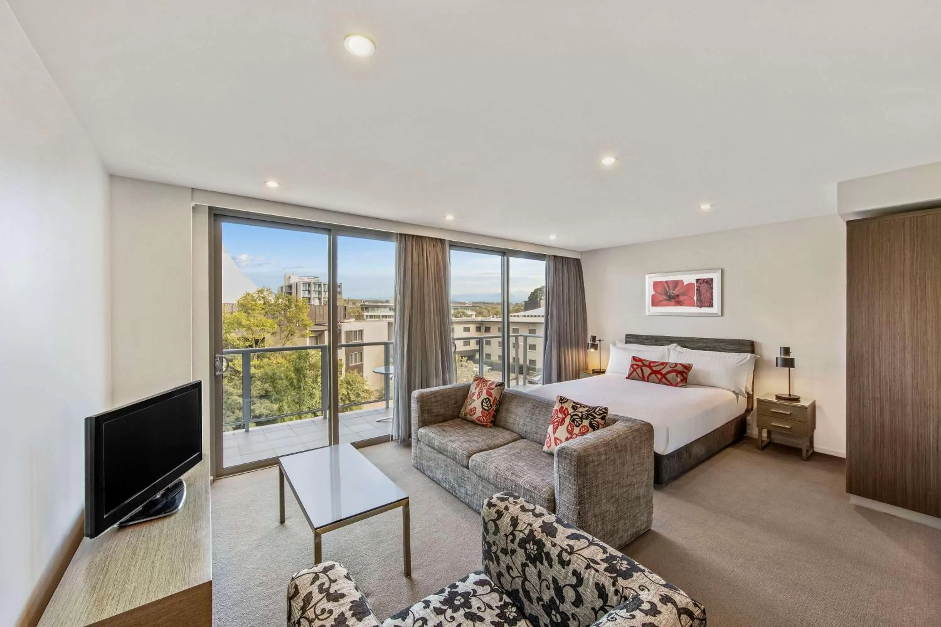 Bedroom, Bed in Adina Serviced Apartments Canberra Dickson