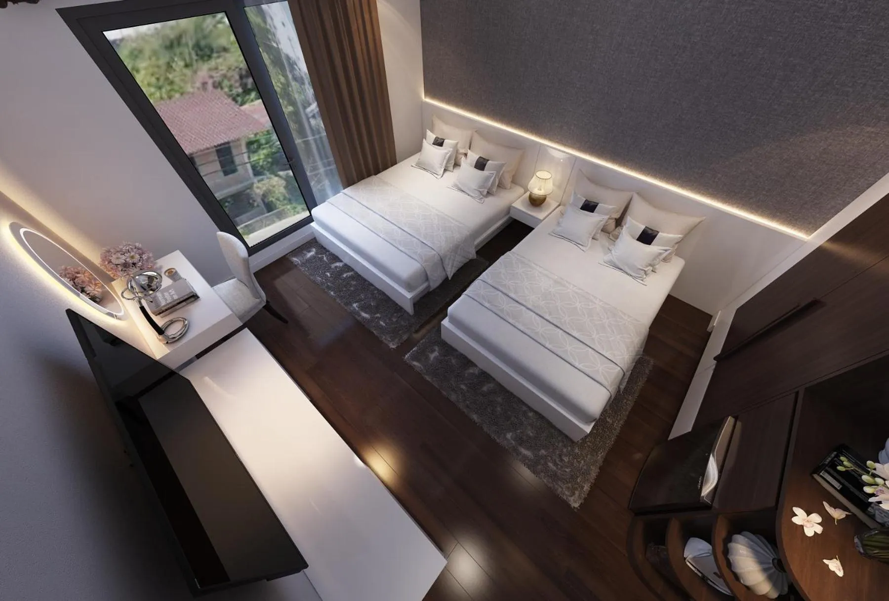 Twin Room with Bath - Complimentary round-trip airport transfer upon request in Ha Noi Hotel near Tan Son Nhat International Airport