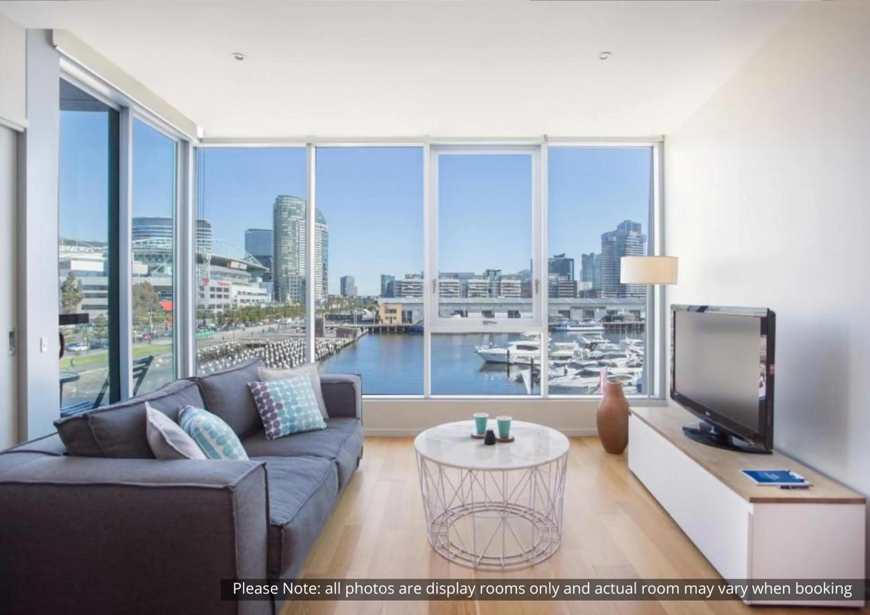 One Bedroom Apartment with Balcony and Water View in The Sebel Residences Melbourne Docklands Serviced Apartments