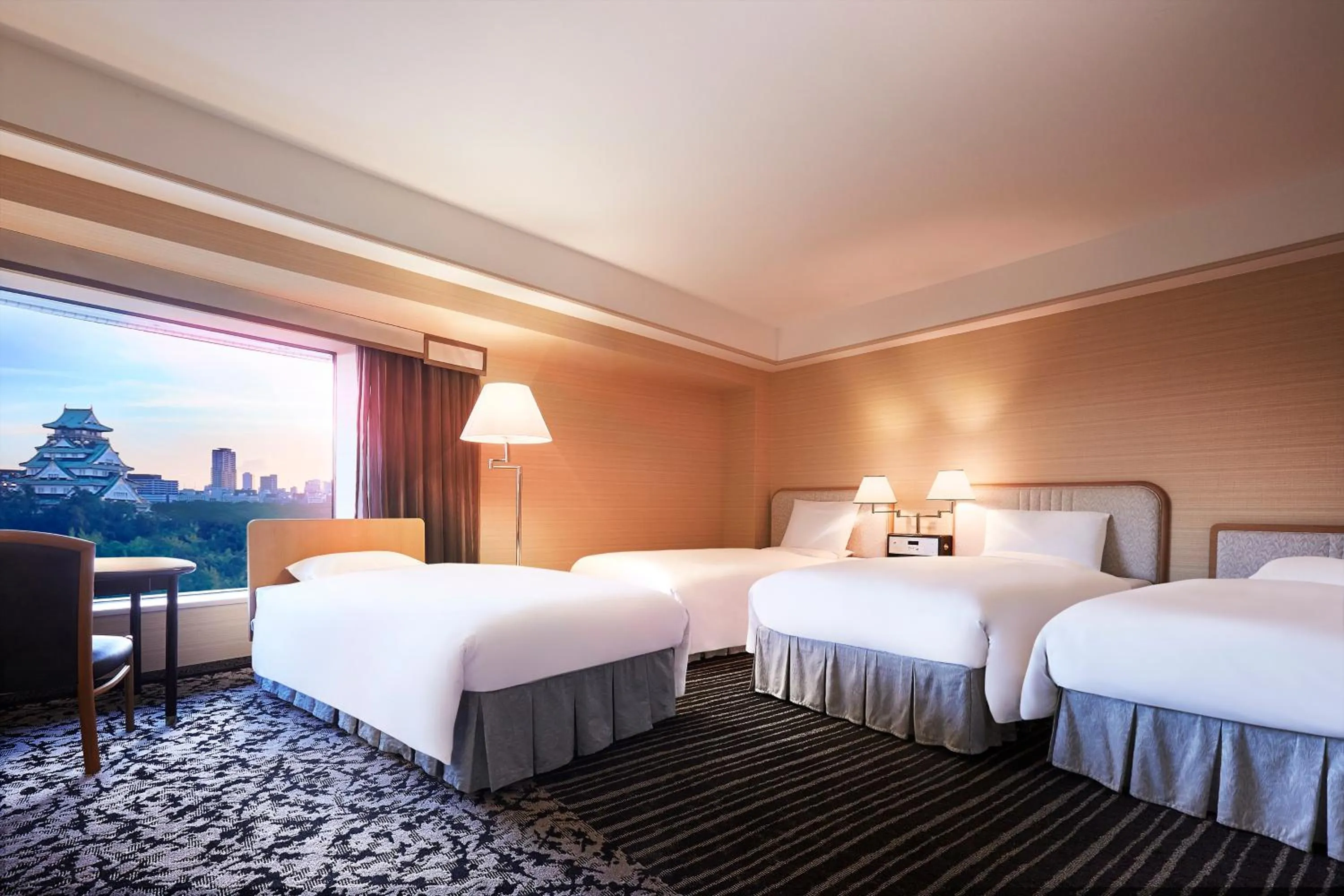 Quadruple Family Non Smoking  Castle View in Hotel New Otani Osaka