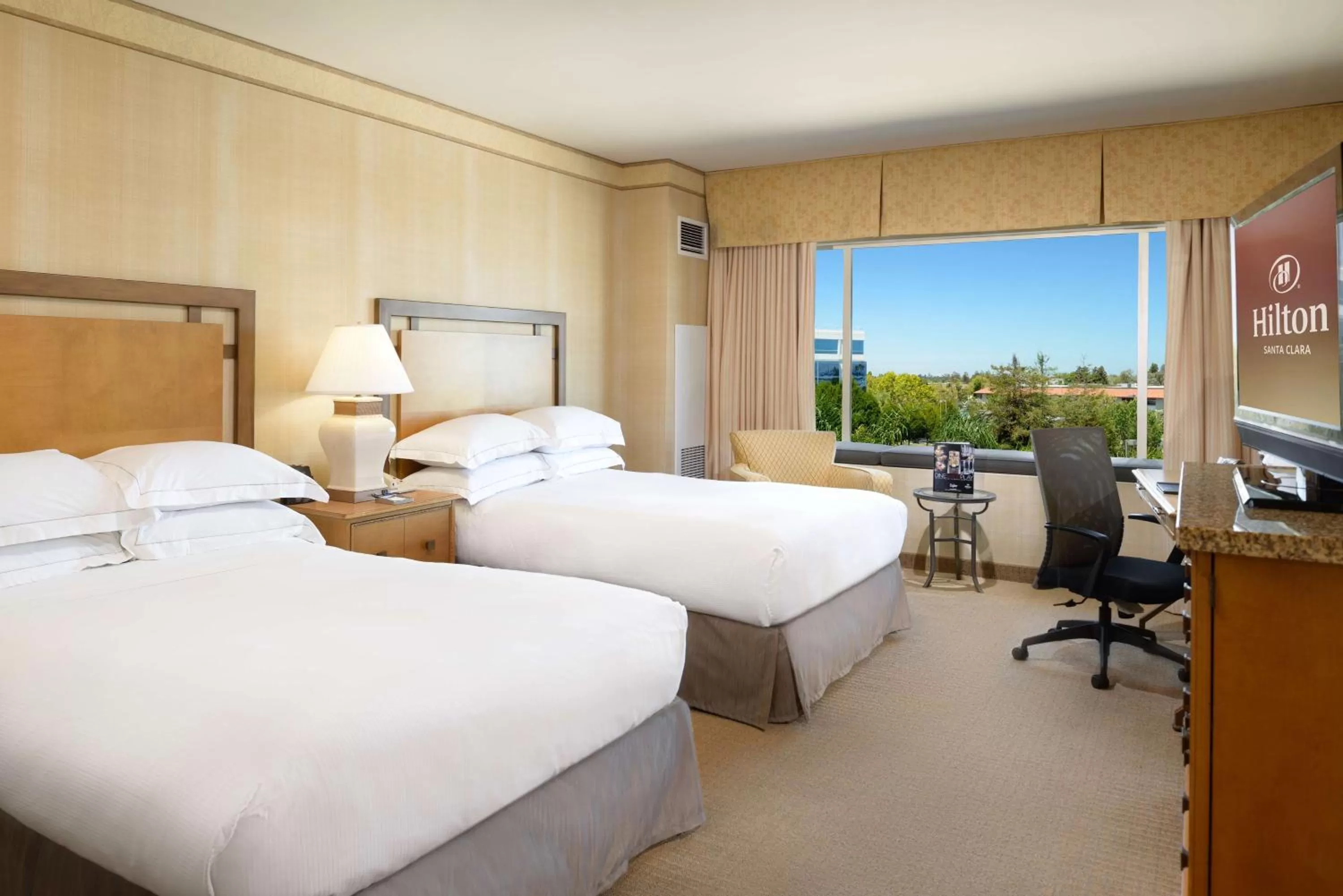 Superior Two Double Beds and City View in Hilton Santa Clara