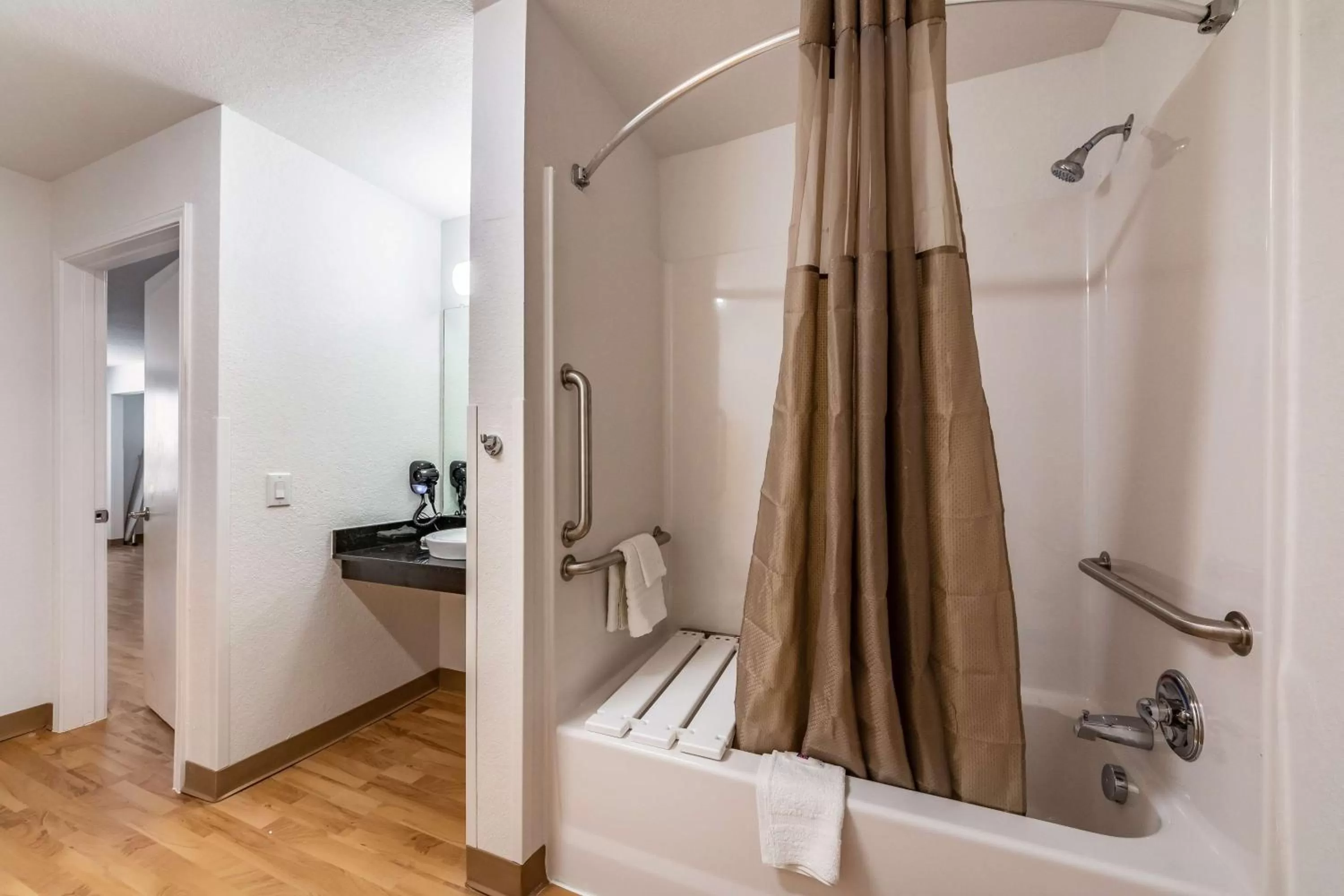 Shower in Studio 6-San Marcos, TX