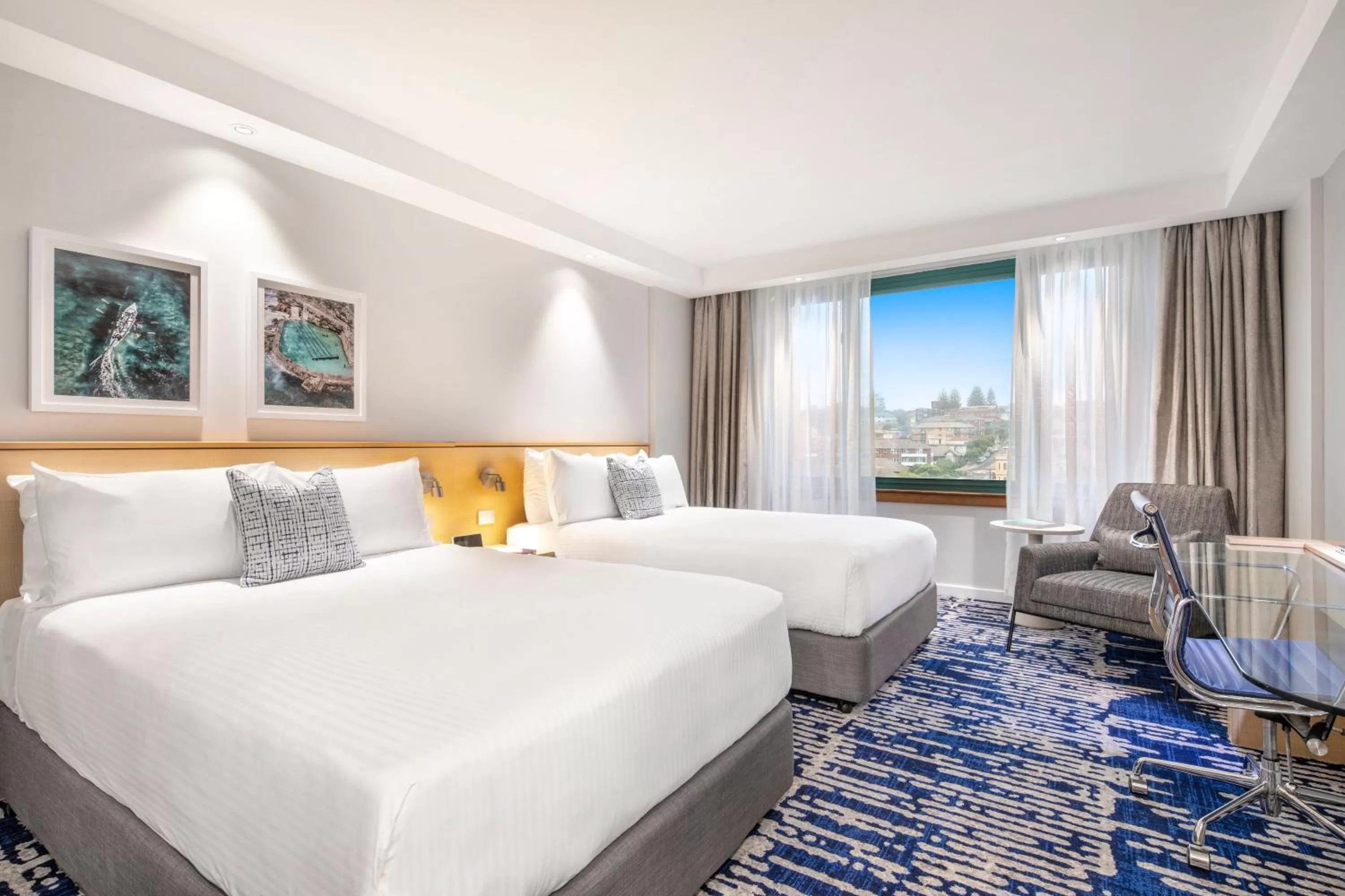 Standard Double Room with Two Double Beds and Village View in Crowne Plaza Sydney Coogee Beach by IHG