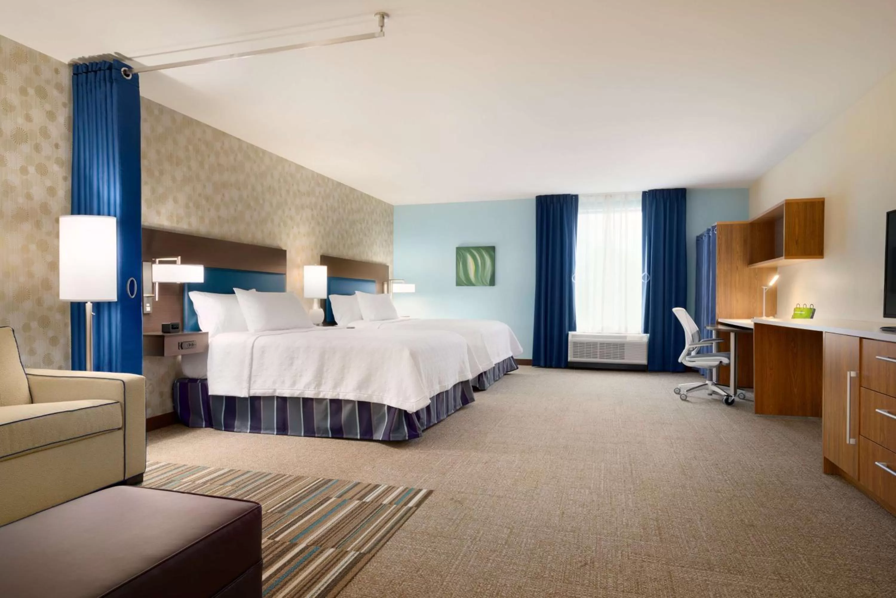 Queen Studio with Two Queen Beds - Non-Smoking in Home2 Suites By Hilton Joliet Plainfield