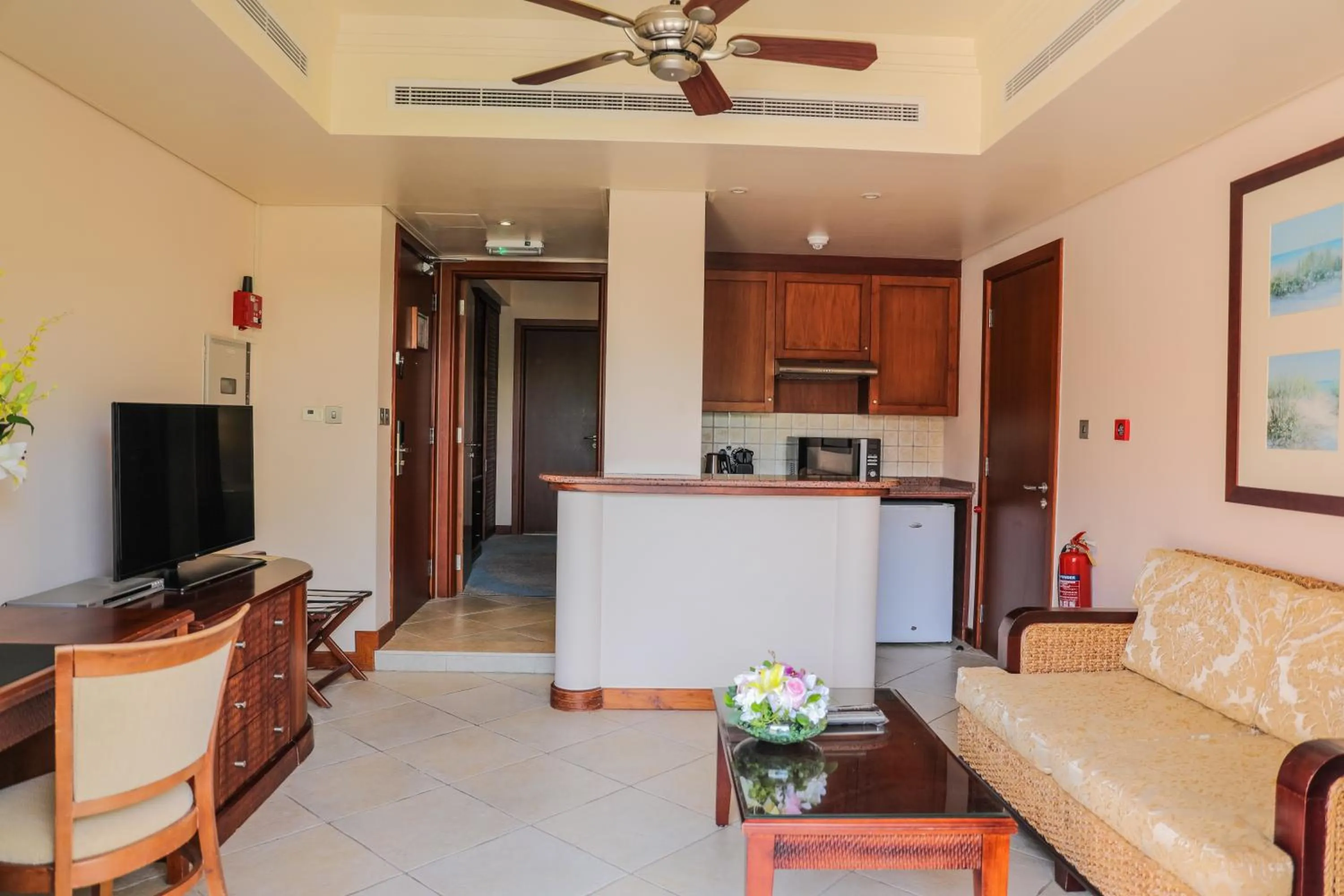 One Bedroom villa with living room, private garden terrace and parking sea view in Danat Jebel Dhanna Resort