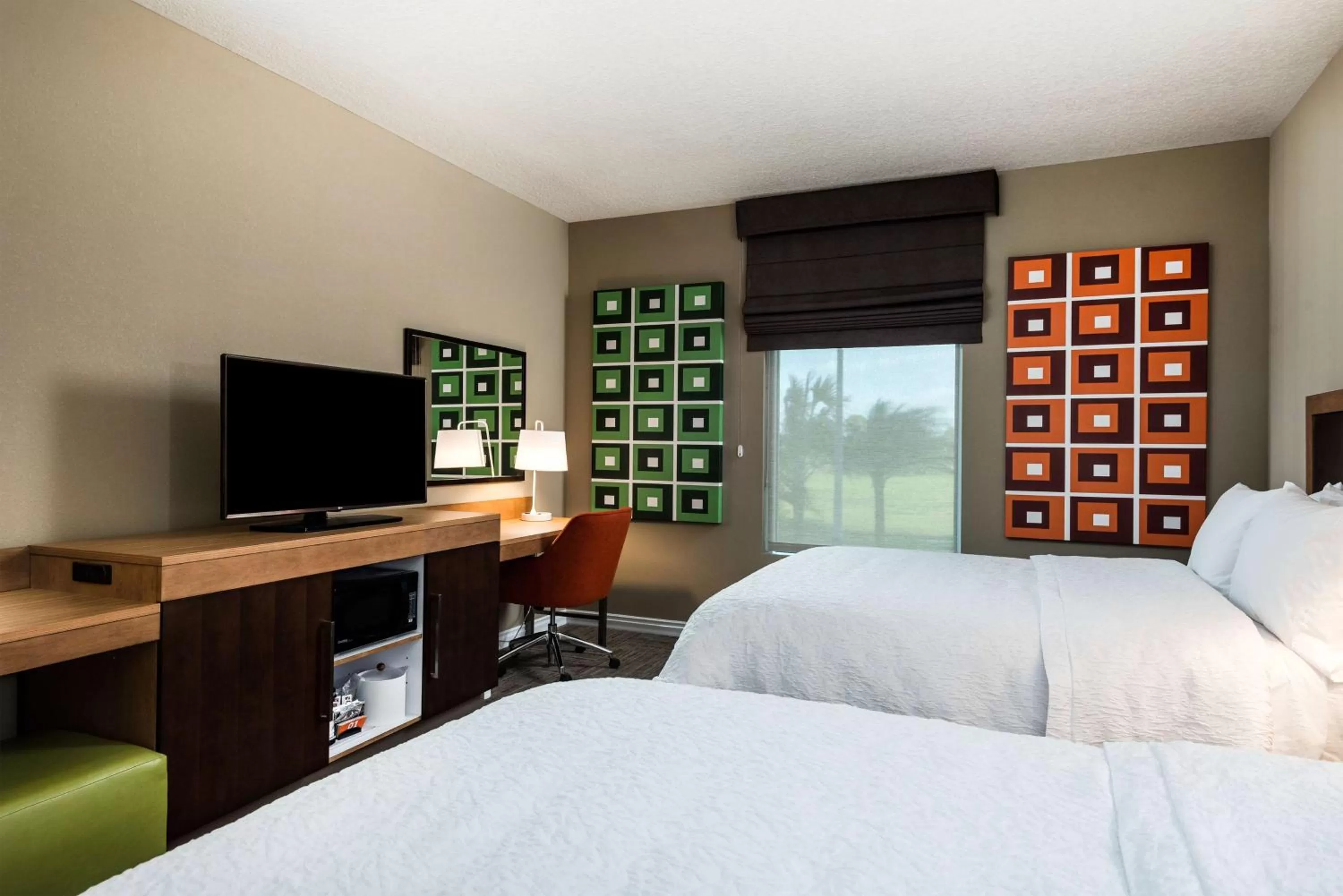 Queen Room with Two Queen Beds - Hearing Access/Non-Smoking in Hampton Inn & Suites West Melbourne-Palm Bay Road