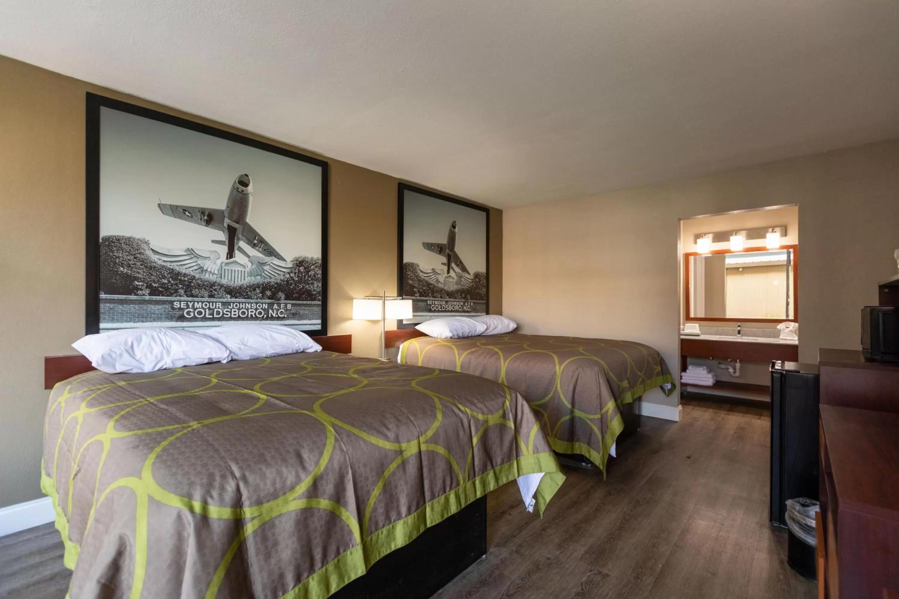 Queen Room with Two Queen Beds - Smoking in Super 8 by Wyndham Goldsboro