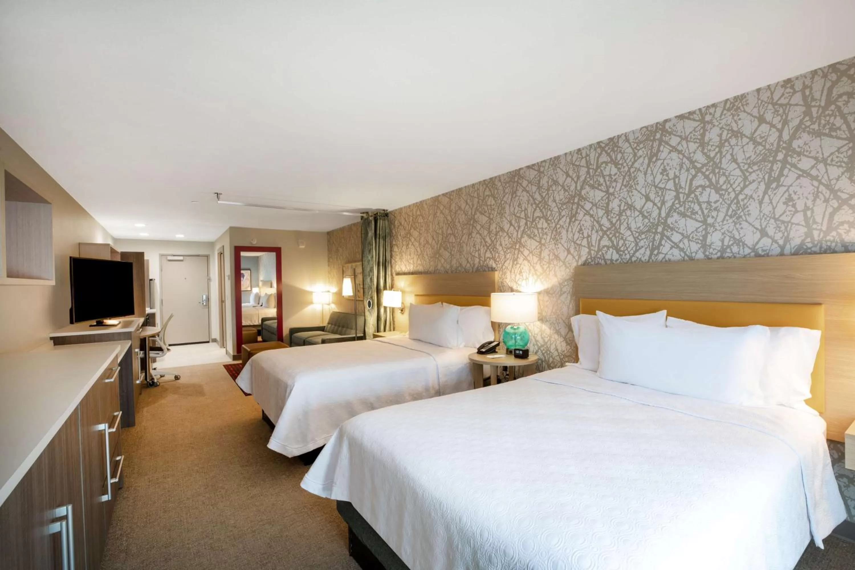 Queen Studio with Two Queen Beds - Non-Smoking in Home2 Suites by Hilton Houston Bush Intercontinental Airport Iah Beltway 8