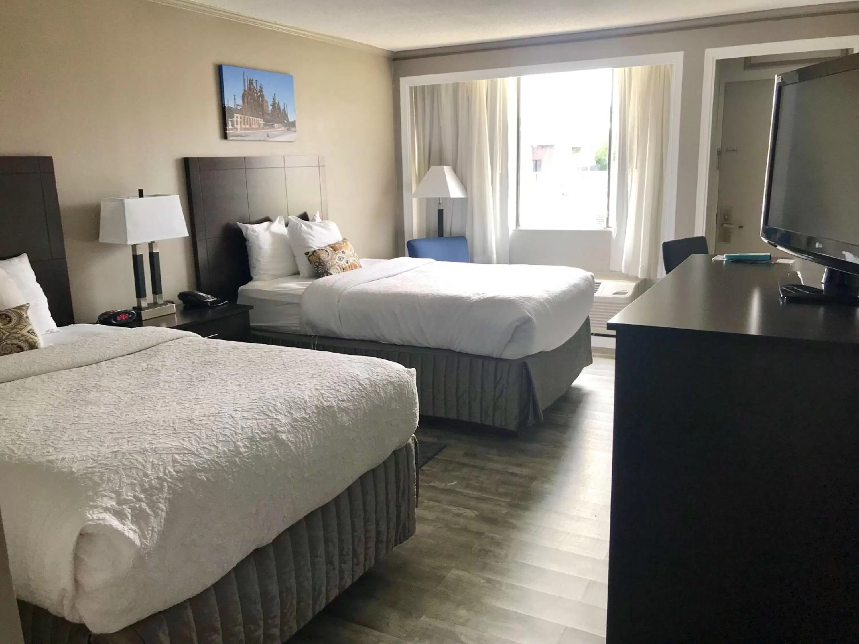 Double Room with Two Double Beds and Pool View - Non-Smoking/Renovated in SureStay Plus Hotel by Best Western Lehigh Valley