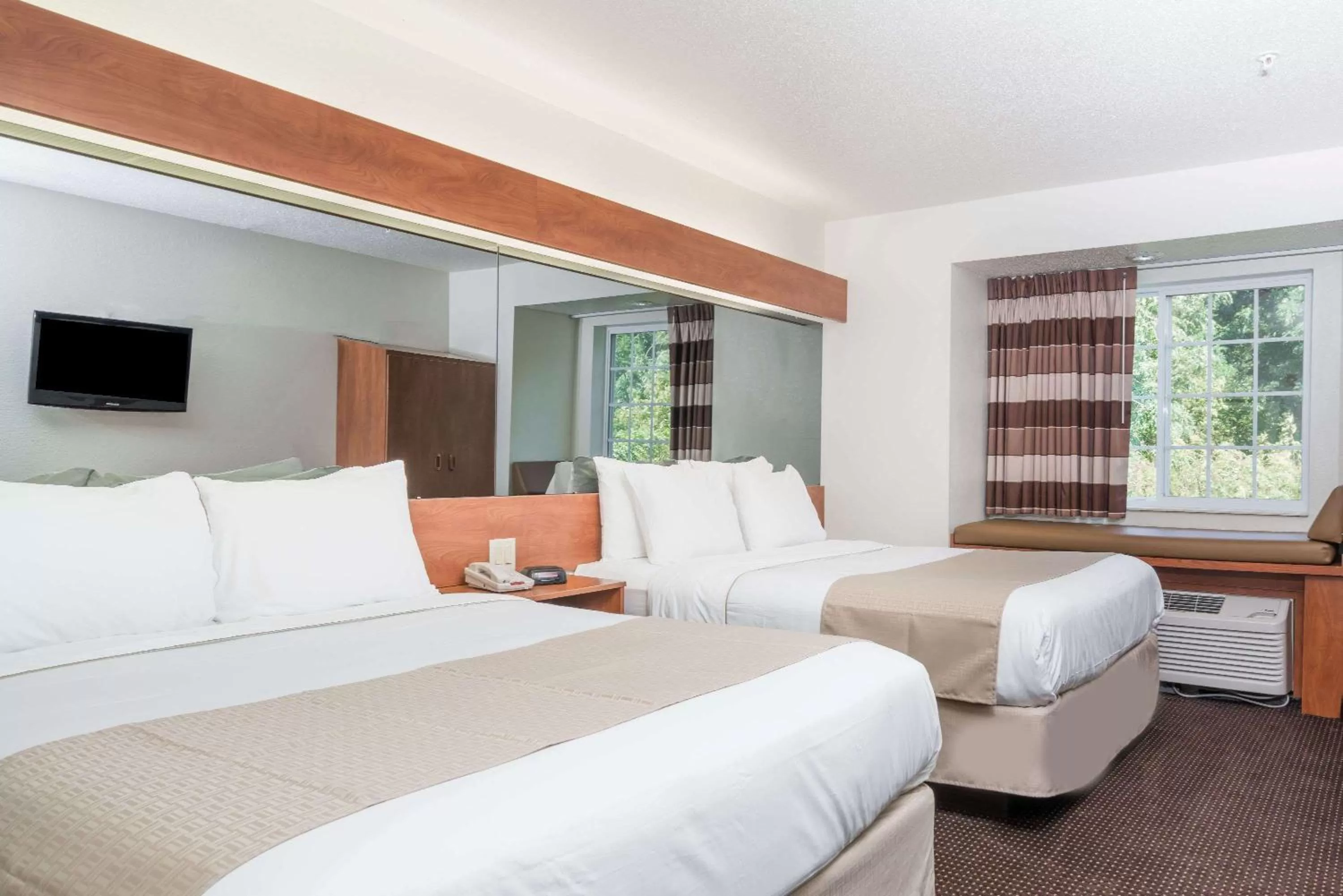 Queen Room with Two Queen Beds and Roll-in Shower - Mobility Accessible/Non-Smoking in Microtel Inn & Suites by Wyndham Rice Lake
