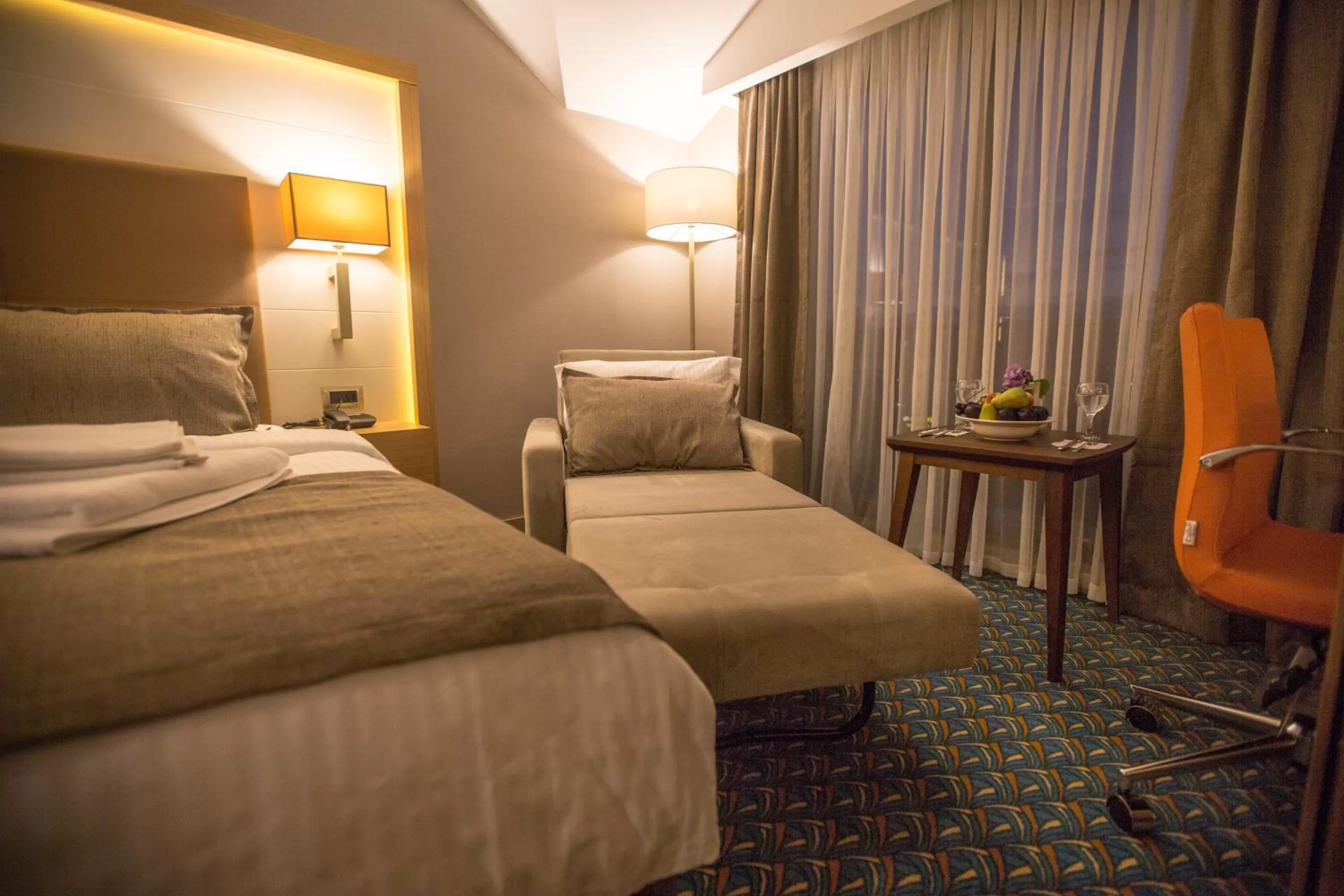 Bed in Blue Sea Hotel