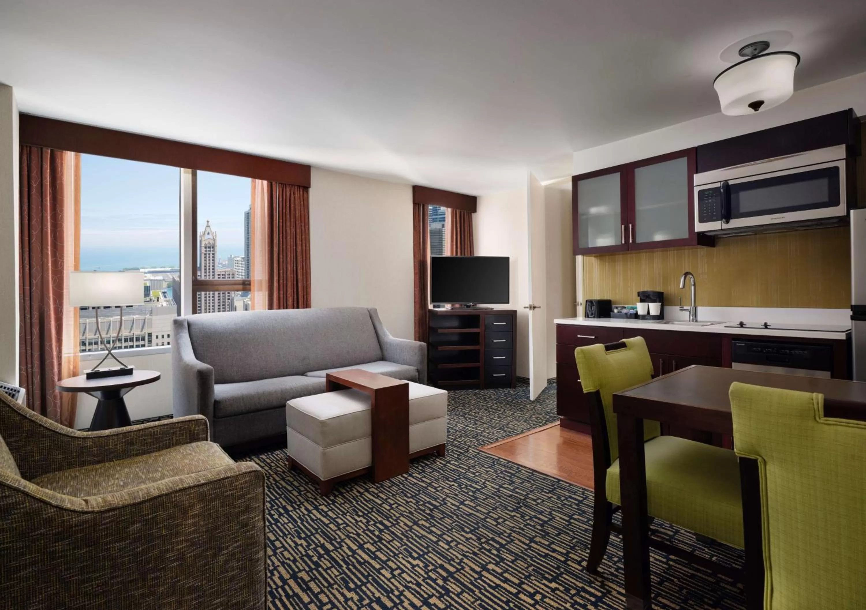 Premium King Suite with City View - Non-Smoking in Homewood Suites by Hilton Chicago Downtown - Magnificent Mile