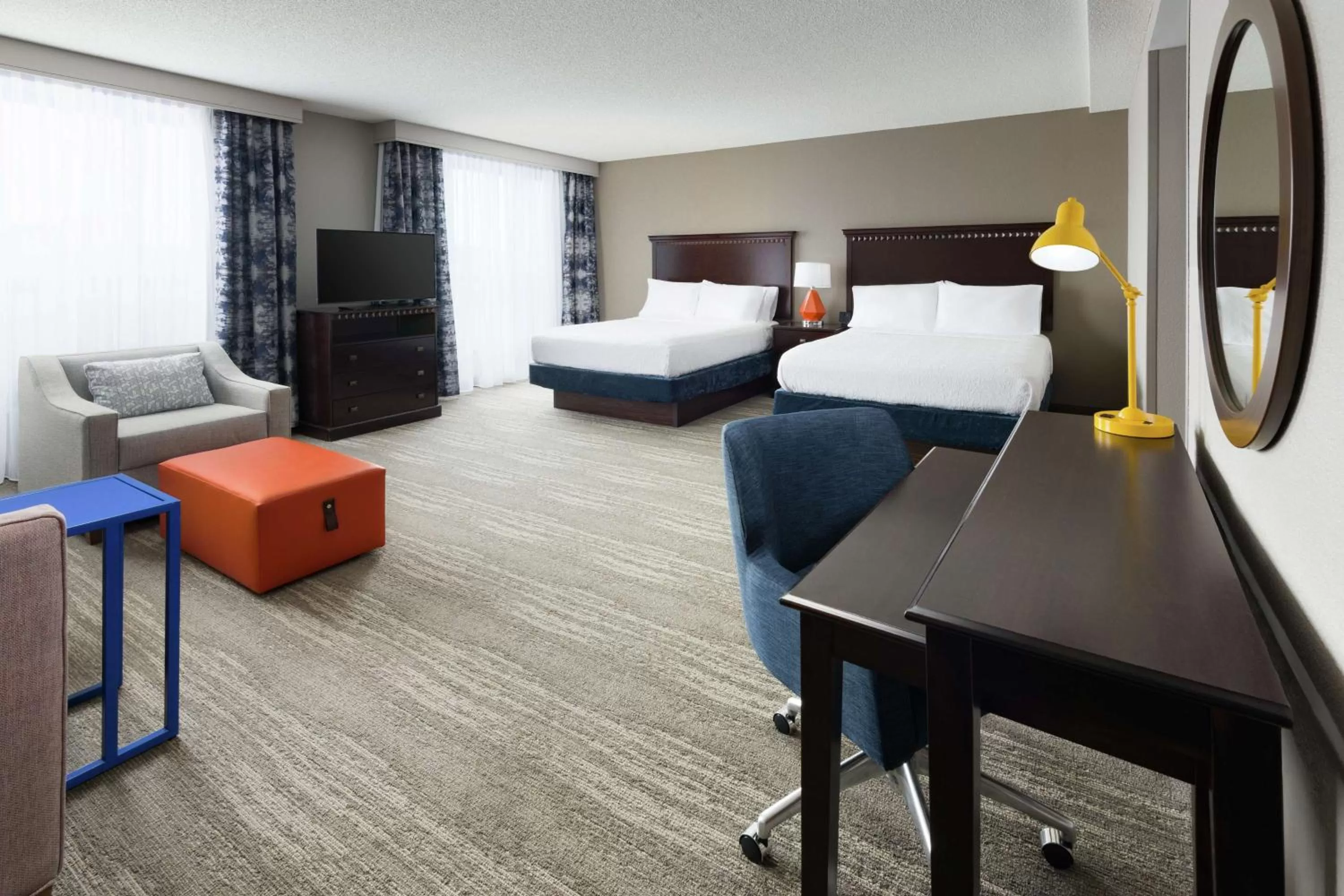 Queen Studio Suite with Two Queen Beds and Sofa Bed - Non-Smoking in Hampton Inn & Suites National Harbor/Alexandria Area