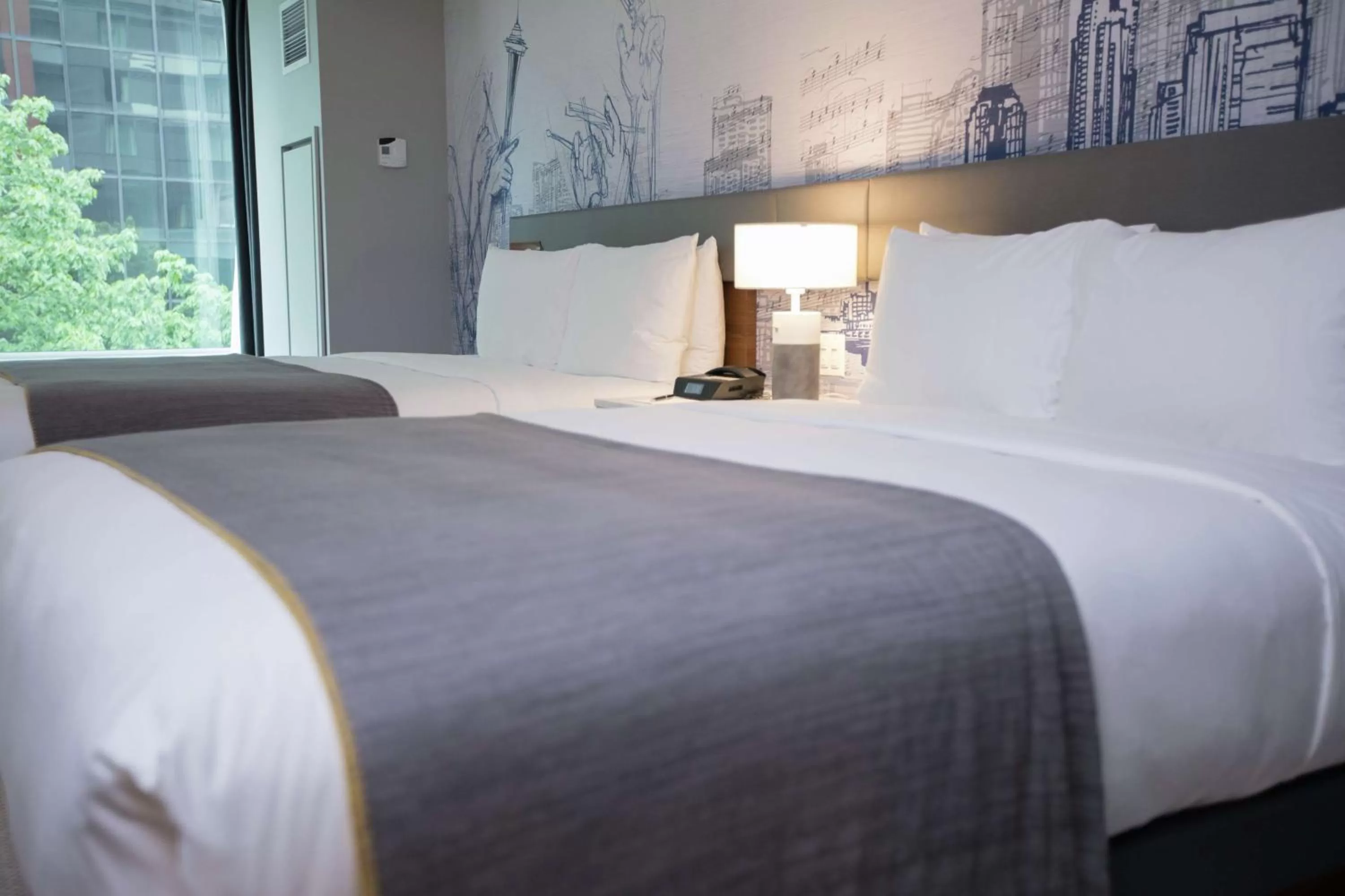 Queen Room with Two Queen Beds and Transfer Shower - Mobility Access in The Sound Hotel Seattle Belltown, Tapestry Collection