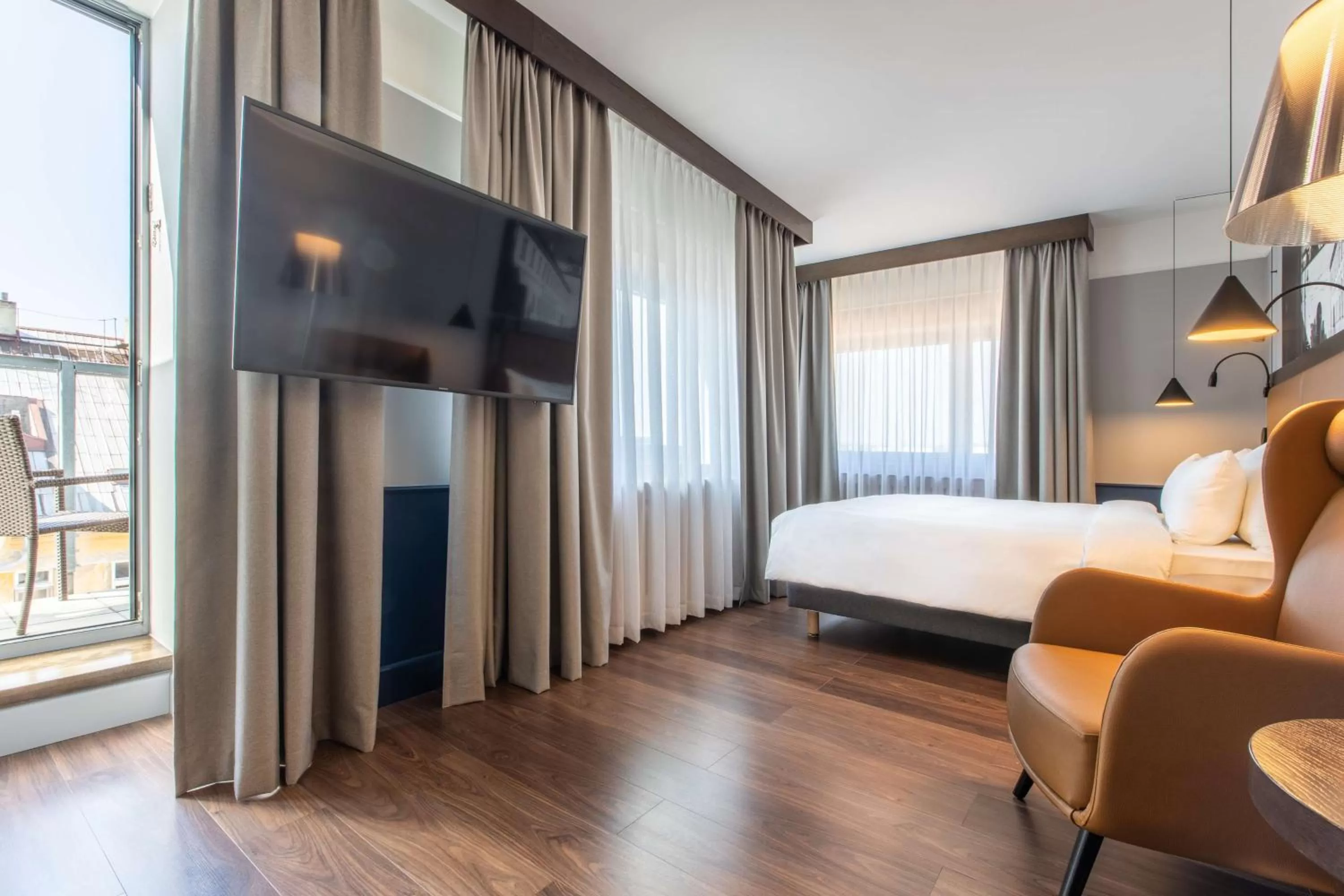 Superior Room with Balcony in Radisson Blu Hotel Prague