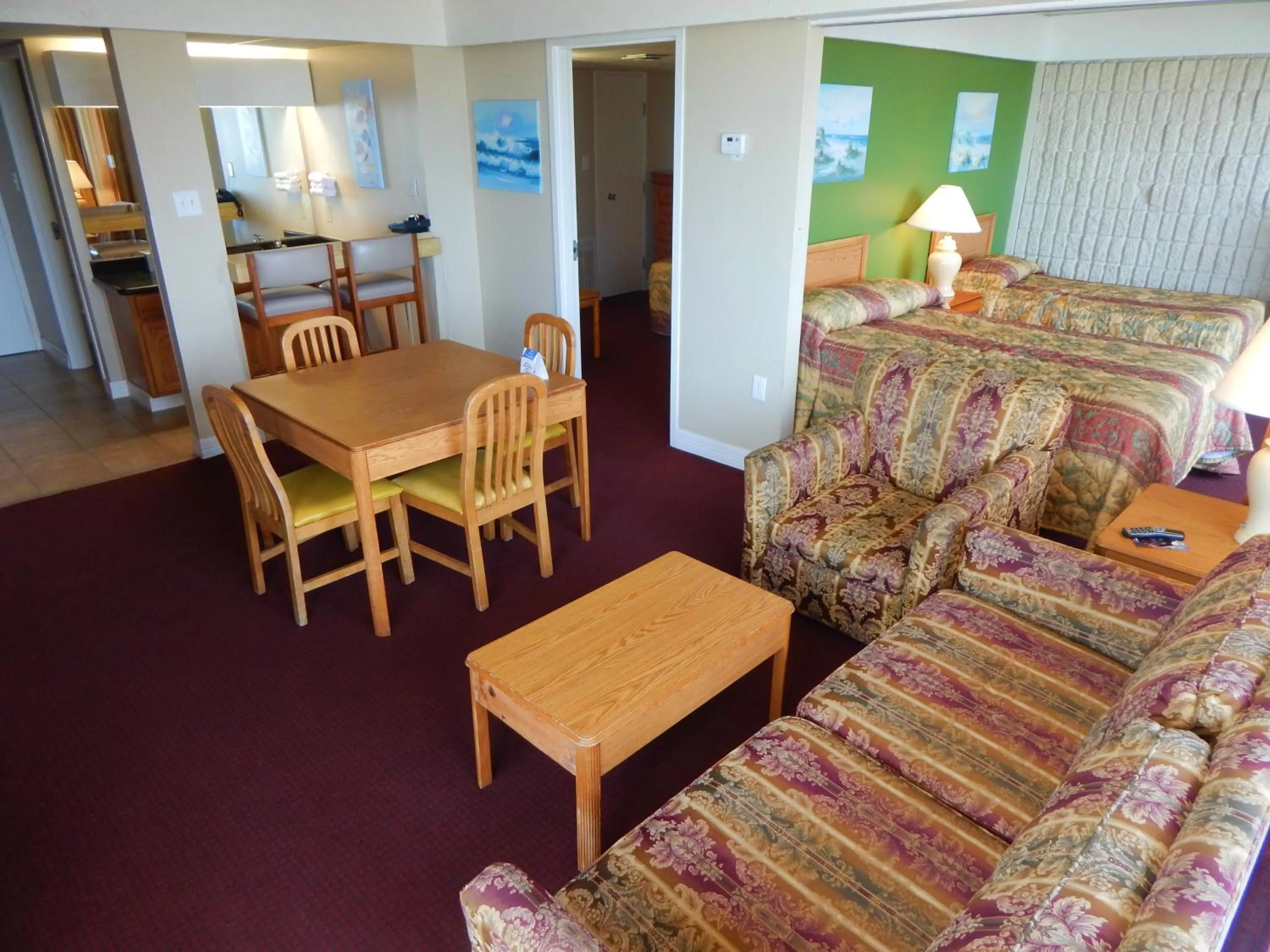 Two-Bedroom Suite with North Partial Ocean View in Padre South Hotel On The Beach