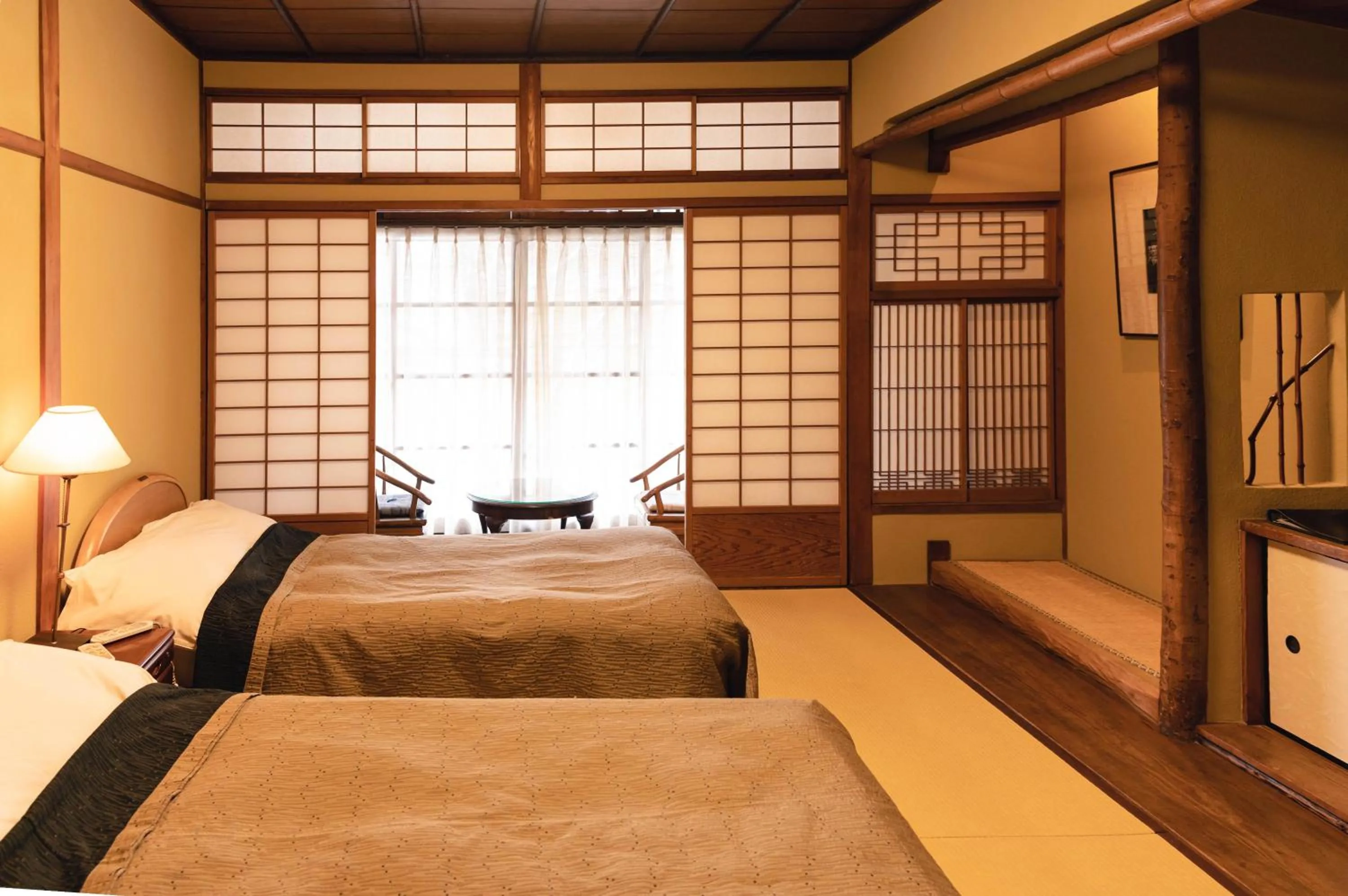 Japanese-Style Standard Twin Room(bed) with Shared Bathroom - single occupancy in Hotel Hanakoyado