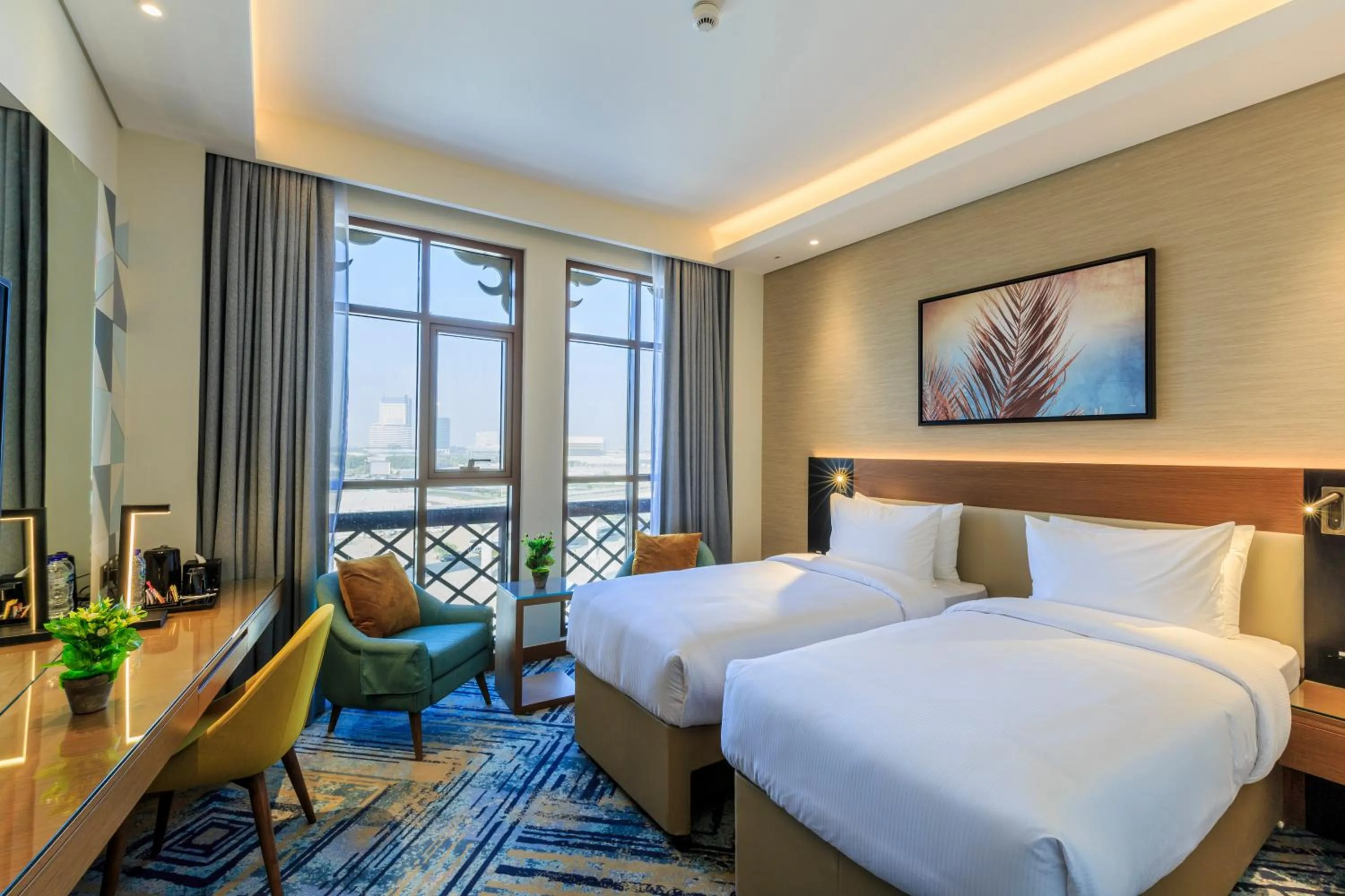 Executive Twin Room Partial Canal View with 20% Off Food & Beverage (excluding in-room dining) in S19 Hotel-Al Jaddaf Metro Station