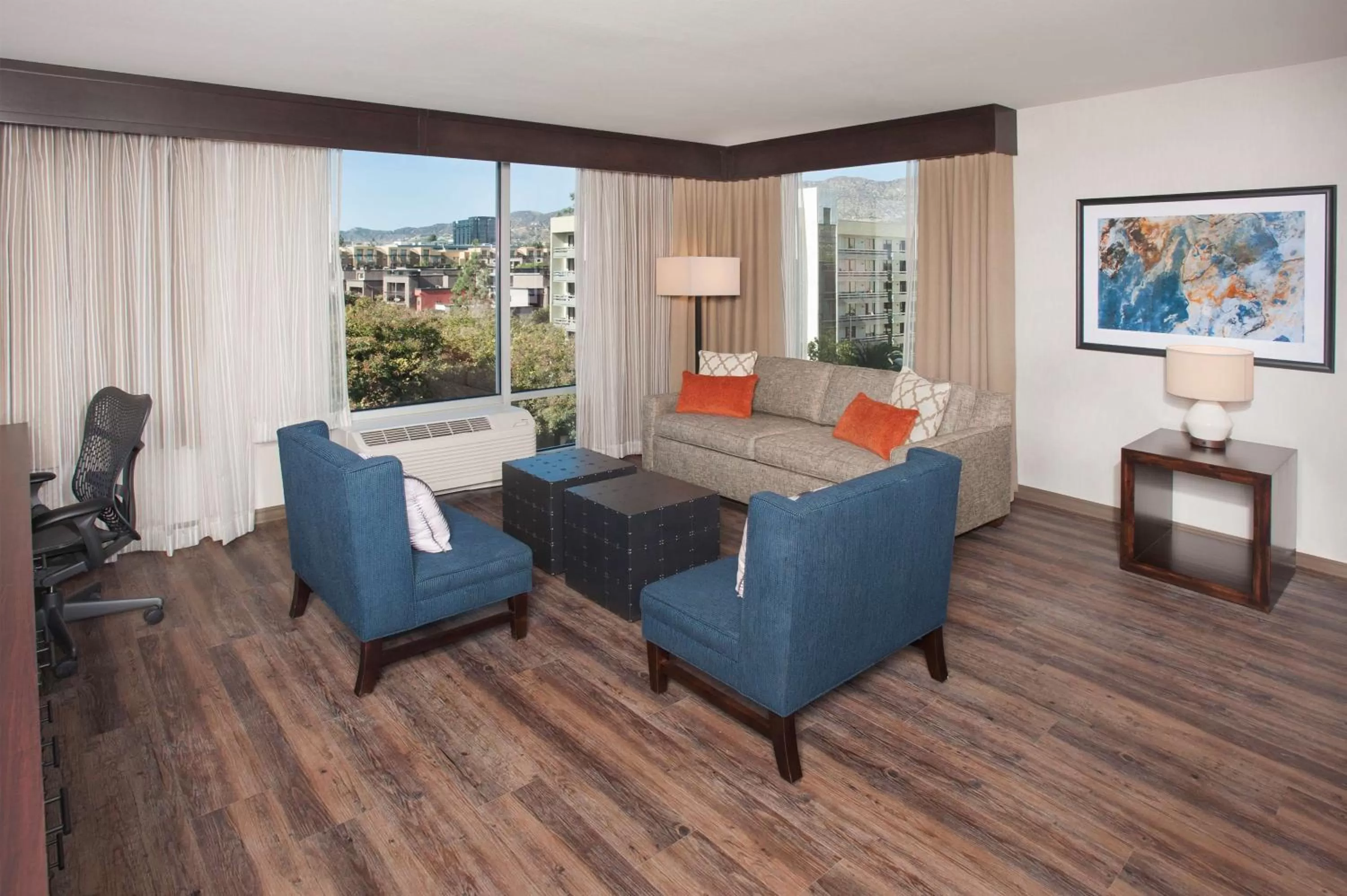 King Suite - Disability Access Hearing Accessible Roll-In Shower in Hilton Garden Inn Burbank Los Angeles