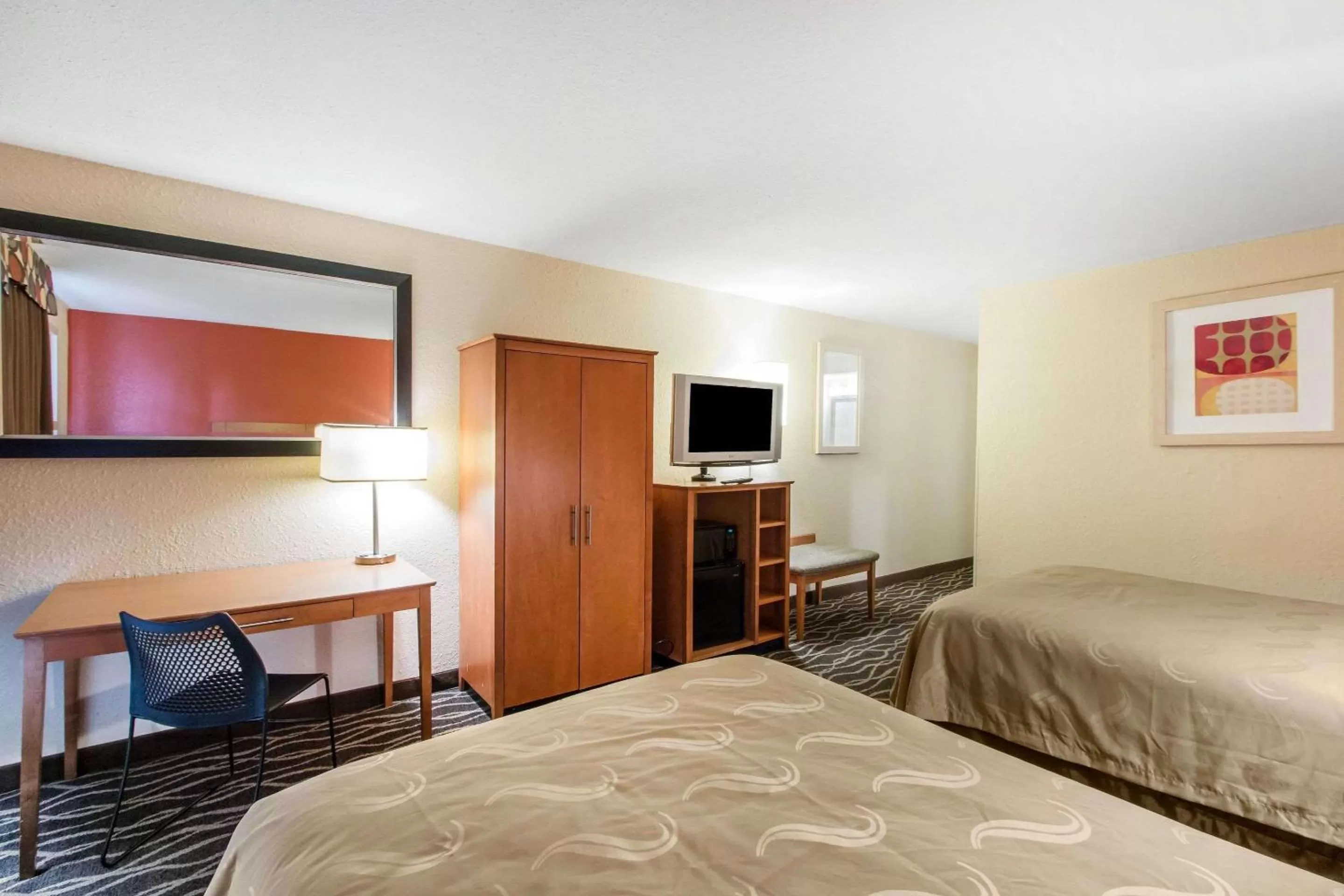 Double Room with Two Double Beds - Disability Access in Quality Inn & Suites I-35 near Frost Bank Center