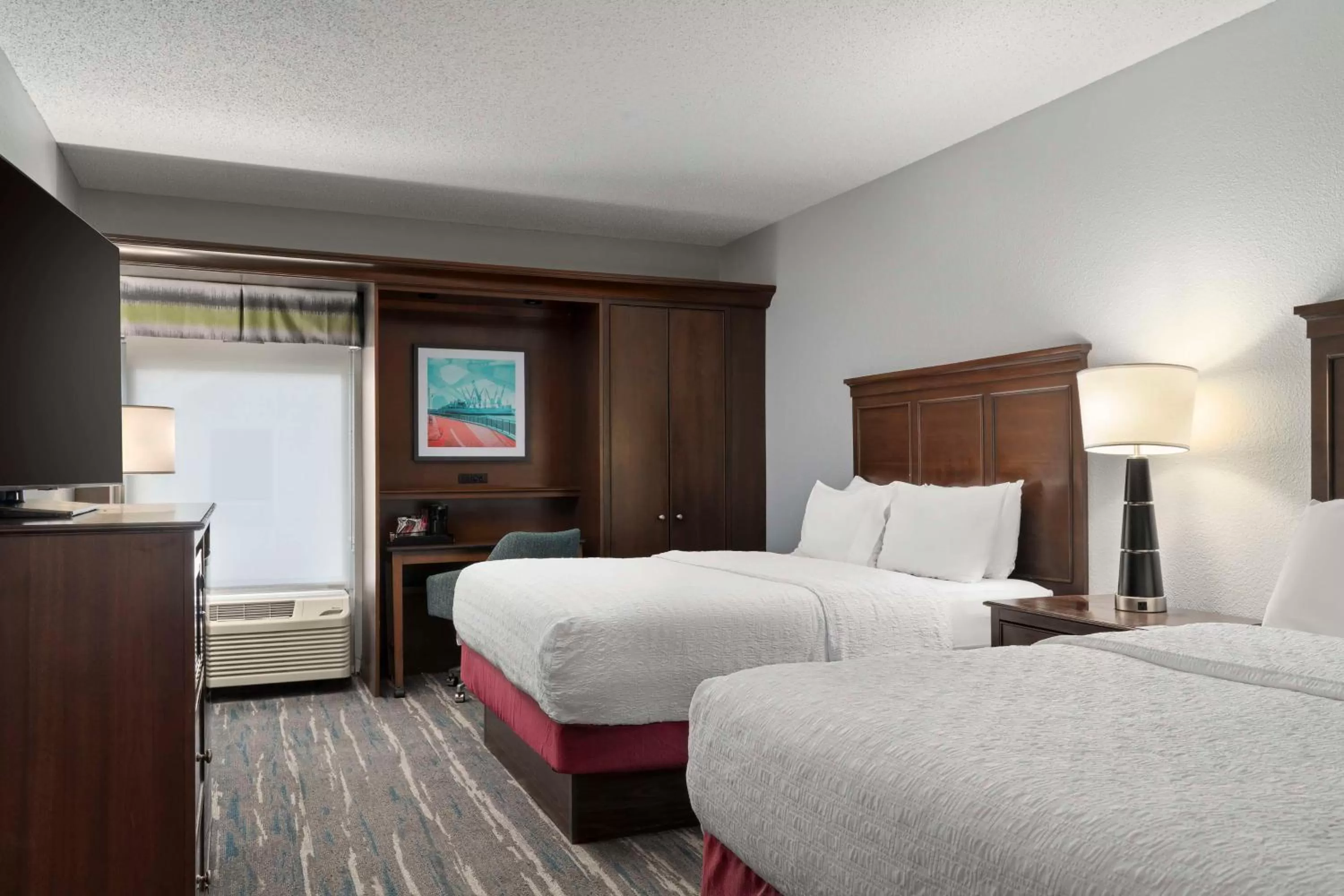 Room with Two Queen Beds - Non-Smoking in Hampton Inn & Suites Newport News-Airport - Oyster Point Area