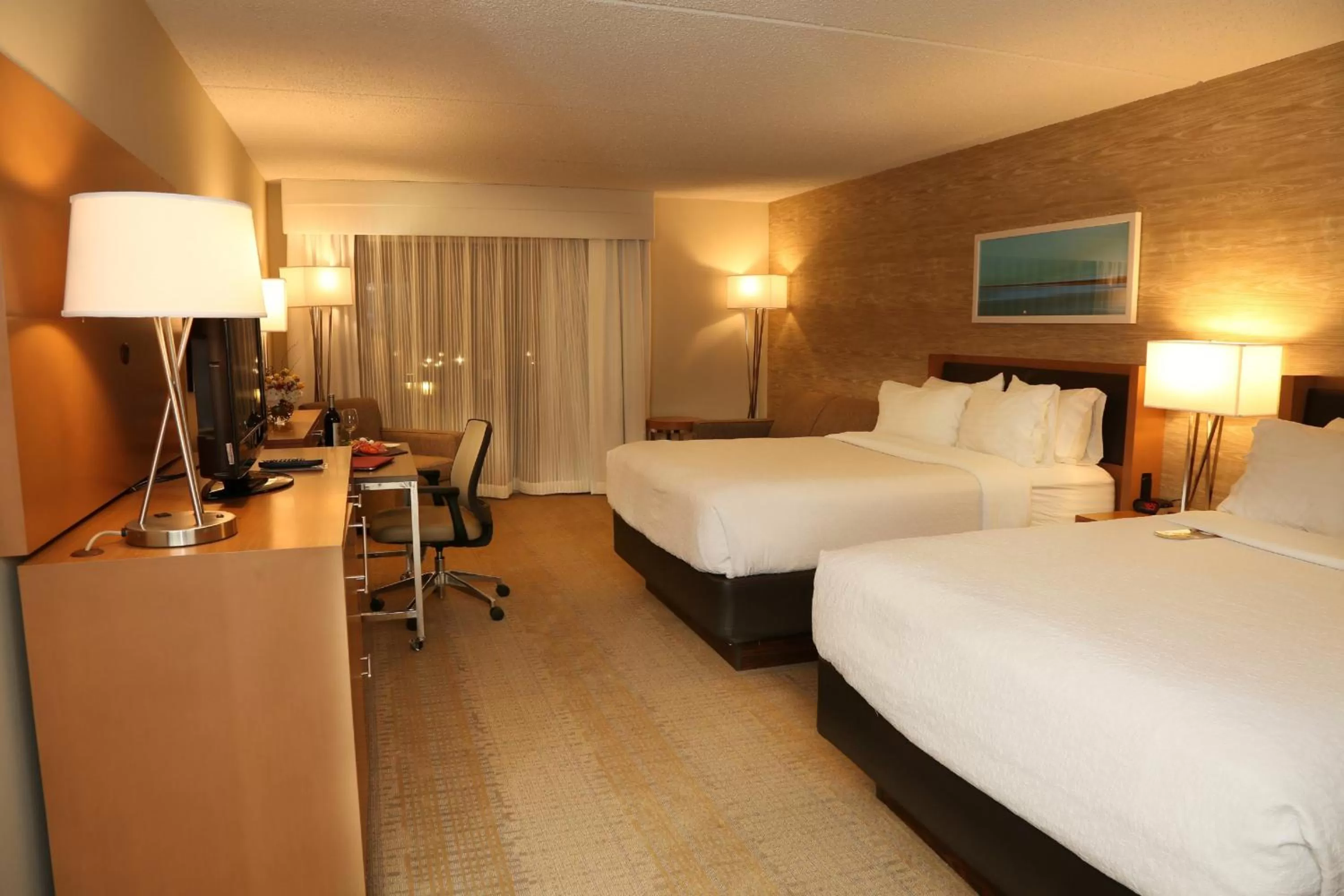 Double Room with Two Double Beds - Disability Access Hearing Accessible - Roll In Shower/Non-Smoking in enVision Hotel & Conference Center Mansfield-Foxboro